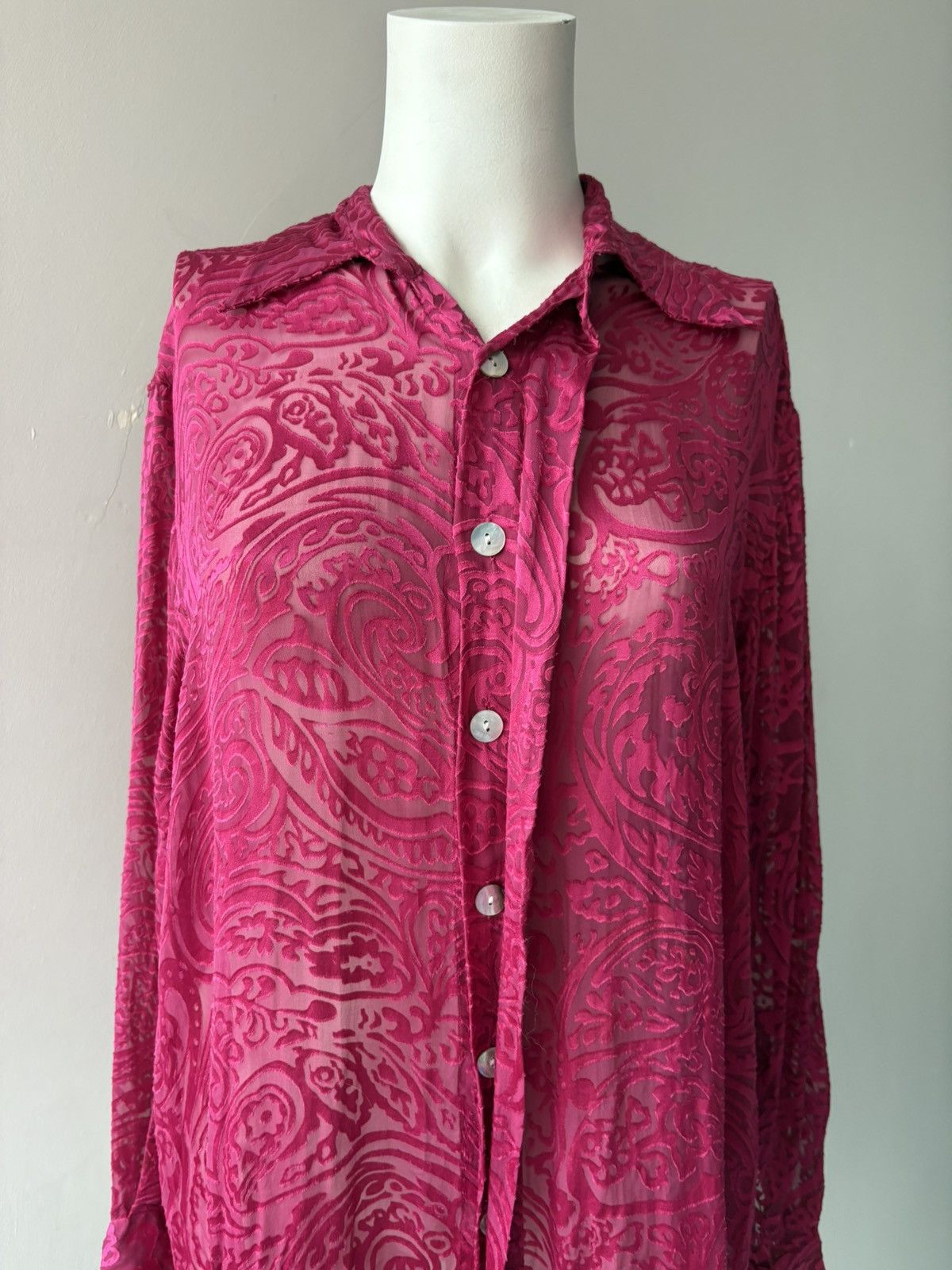 Vintage Silk and Cashmere shirt Size XL / US 12-14 / IT 48-50 - 9 Thumbnail