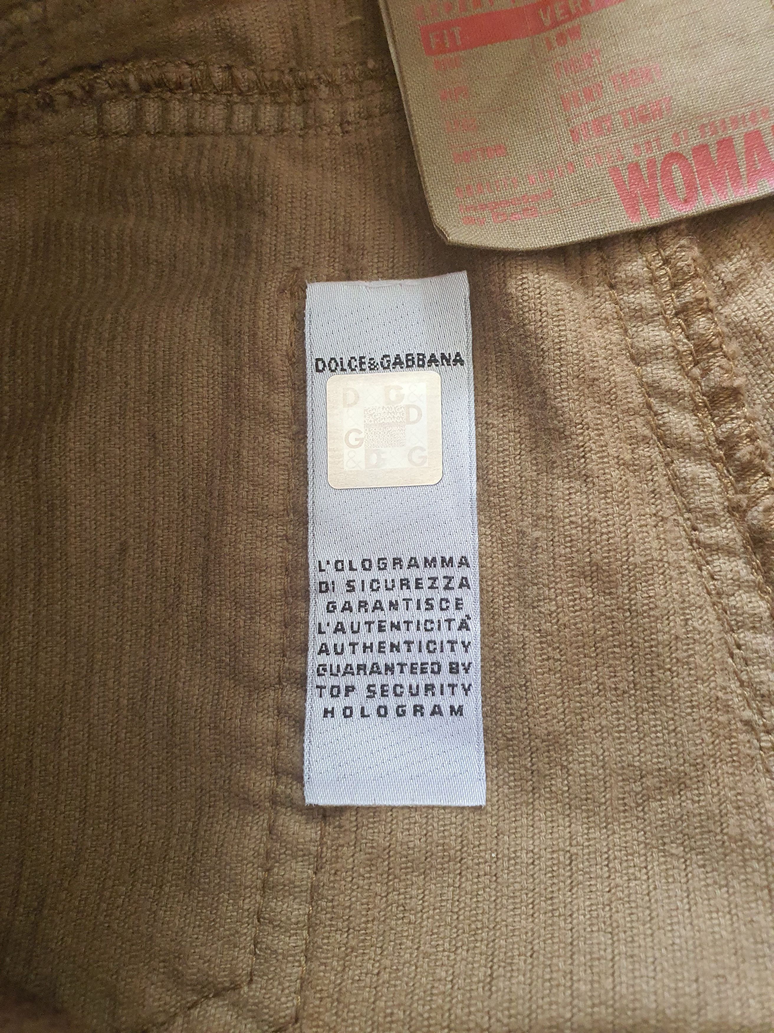 Dolce & Gabbana Corduroy Jeans Pants Trousers - Wonder Woman- Vintage - W27 Size 24" / US 00 / IT 34 - 9 Thumbnail