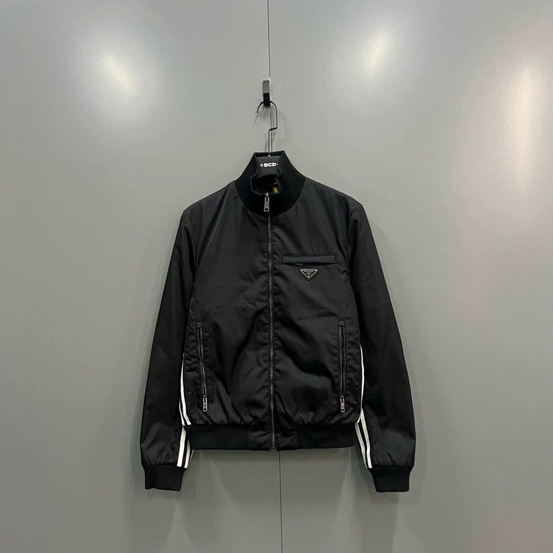 Prada Prada Co-branded black side striped triangle logo jacket 25 Size US S / EU 44-46 / 1 - 1 Thumbnail