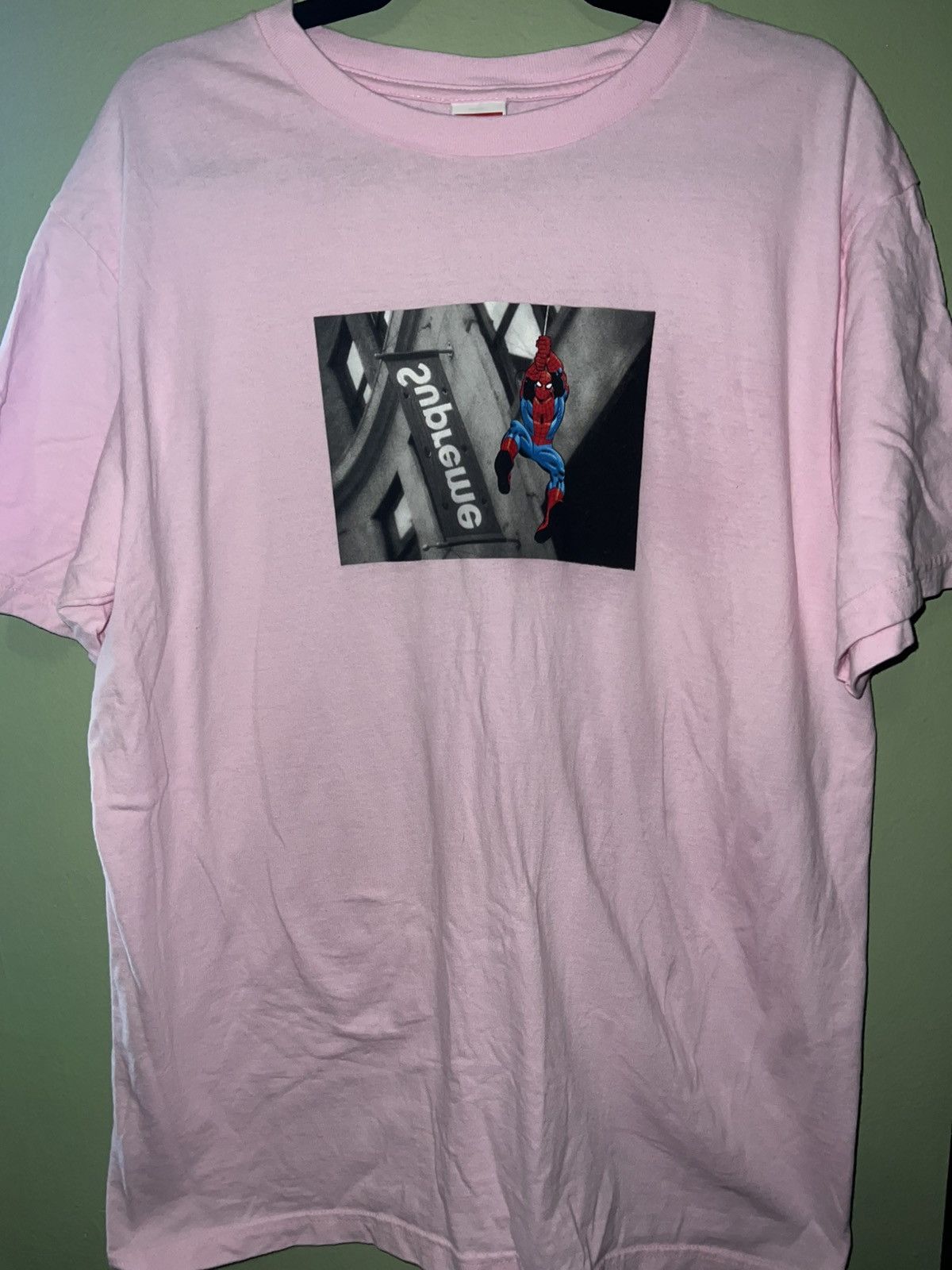 Supreme Supreme Spider-Man Tee Pink | Grailed