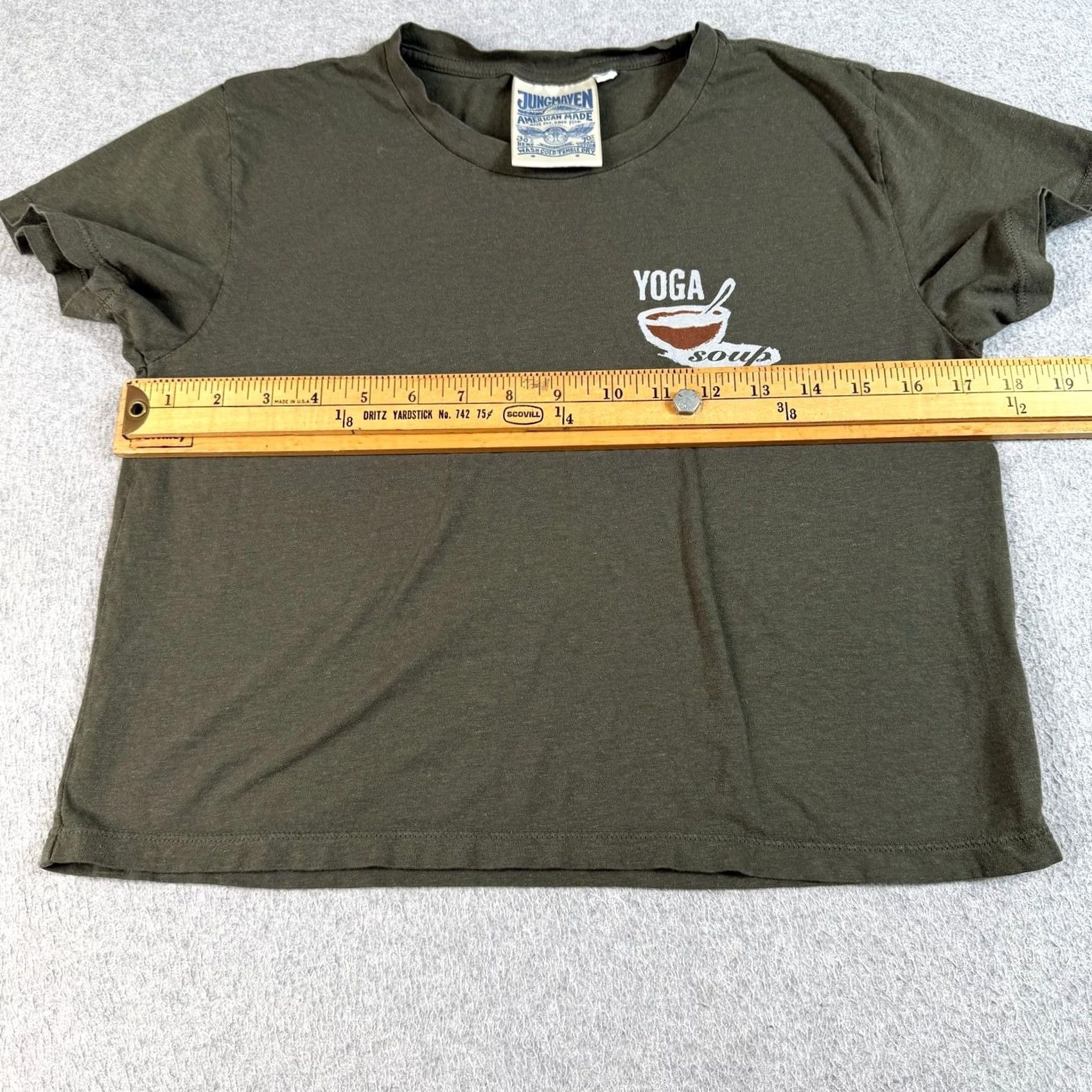 Jungmaven Jungmaven Shirt Women Small Green Yoga Soup Graphic Tee Hemp Organic Cotton Boxy Size S / US 4 / IT 40 - 6 Thumbnail