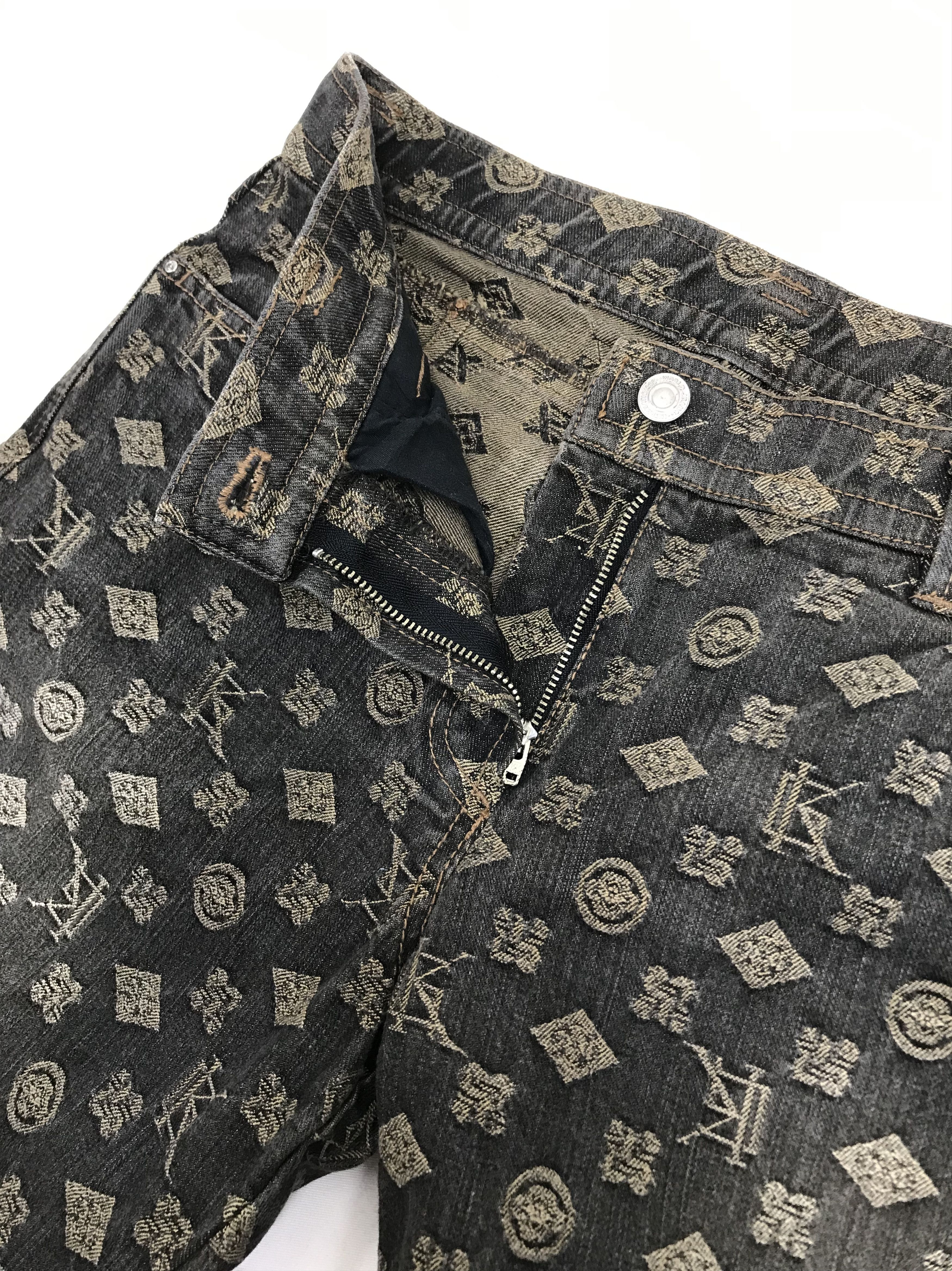 Japanese Brand Vintage Japanese Monogram Bell Bottom Flare Jeans Size 29" - 9 Thumbnail