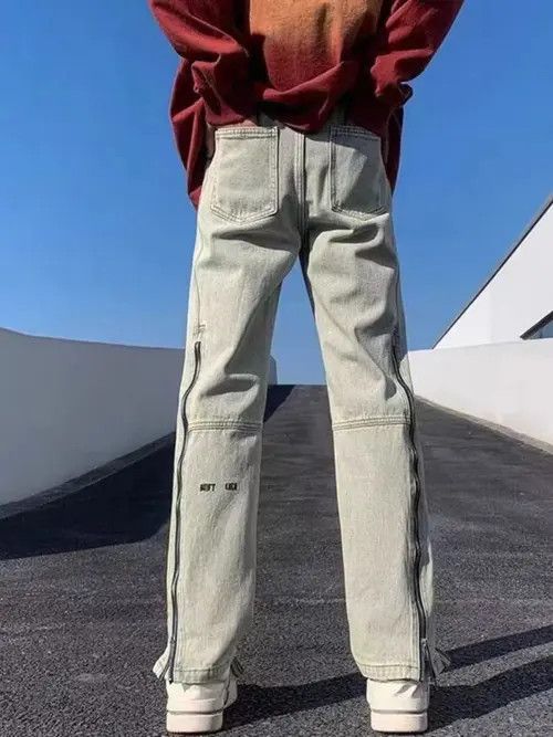 Japanese Brand Misaki x Egawa Light Blue High Street Vintage Loose Jeans Size US 31 - 2 Thumbnail