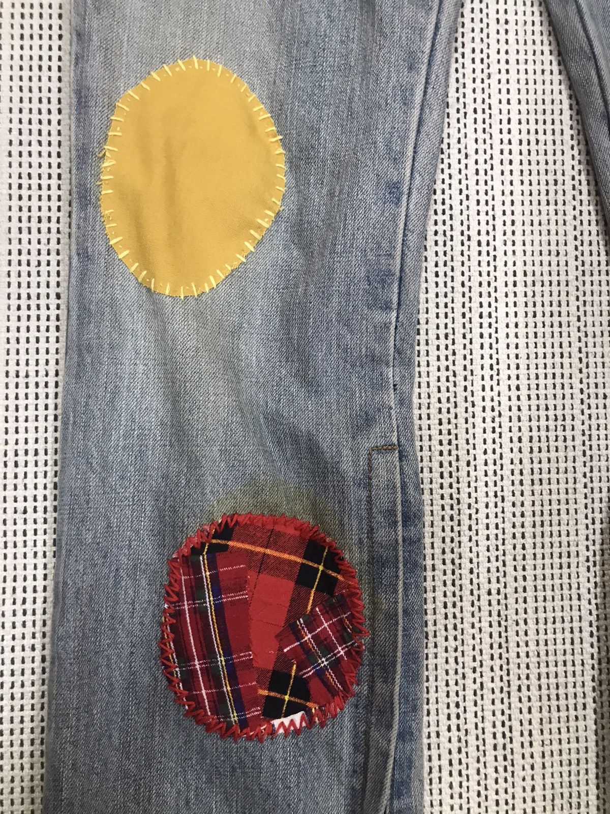 Le Grande Bleu (L.G.B.) 🔥GRAILS🔥OG LGB DENIM PATCHWORK CUSTOM VERY RARE Size US 32 / EU 48 - 6 Thumbnail