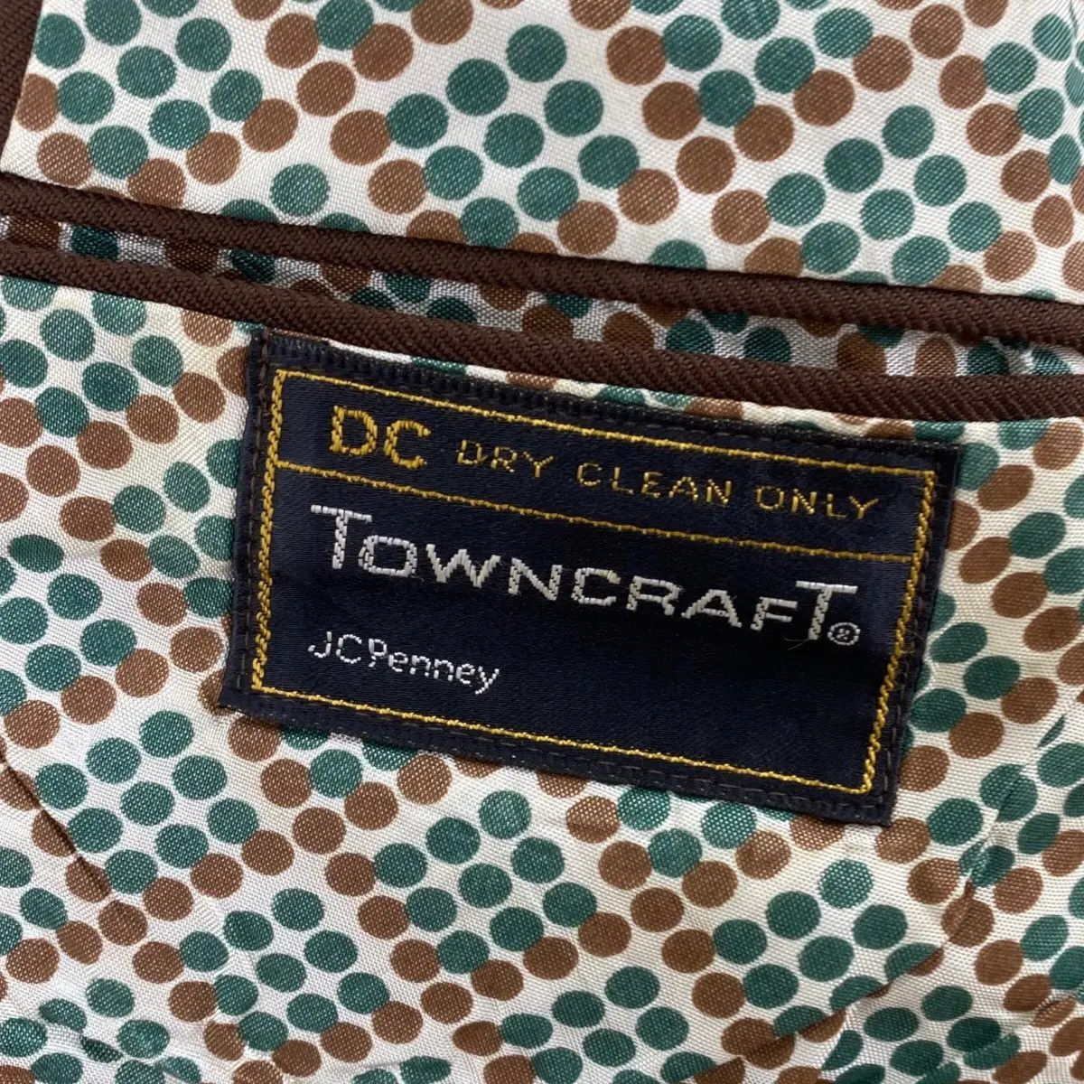 Towncraft Vintage 80’ TOWNCRAFT JC PENNEY Brown 2 Button Blazer Sport Size 38R - 7 Thumbnail