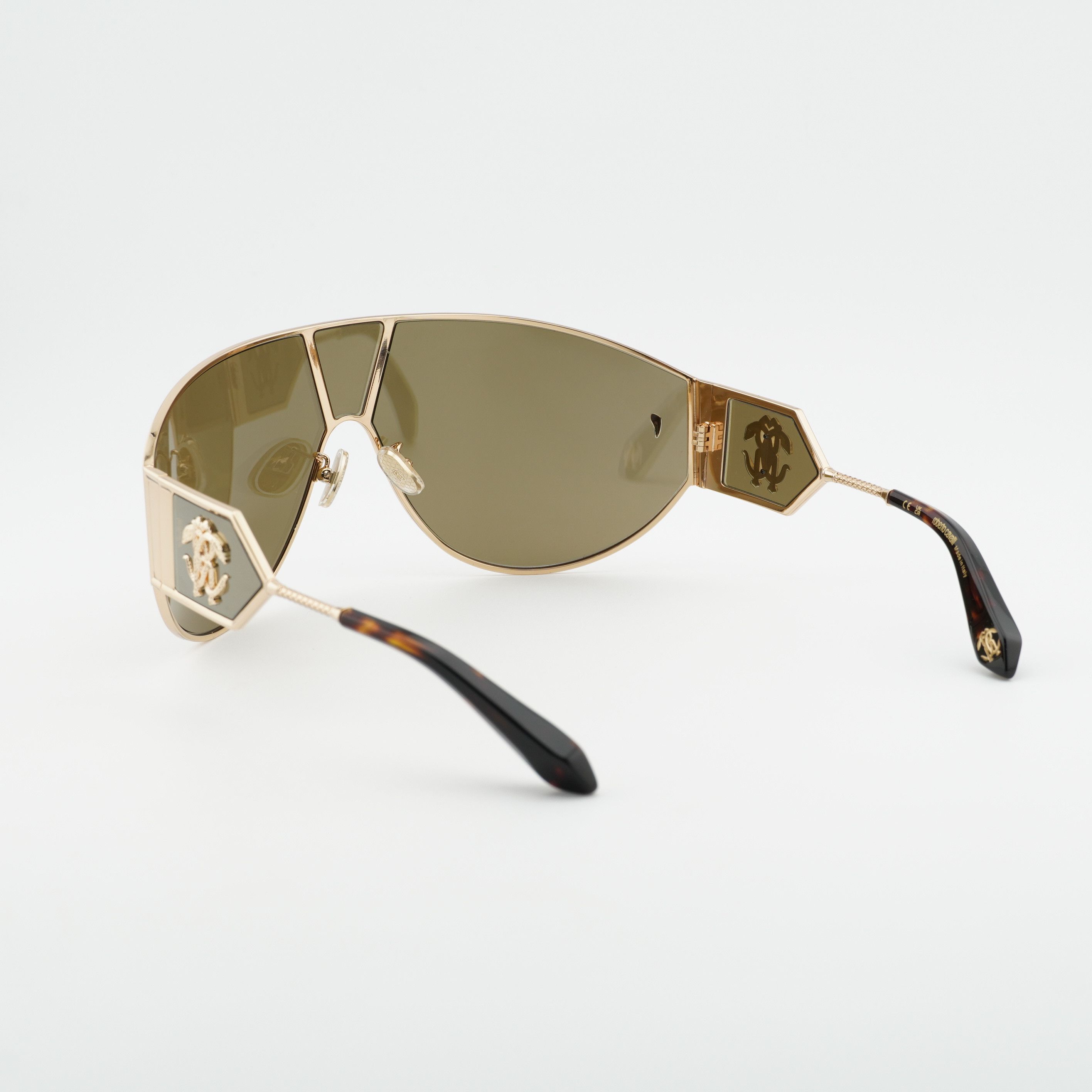 Roberto Cavalli Roberto Cavalli SRC093 300G Sunglasses Gold Shield Frame Size ONE SIZE - 4 Thumbnail