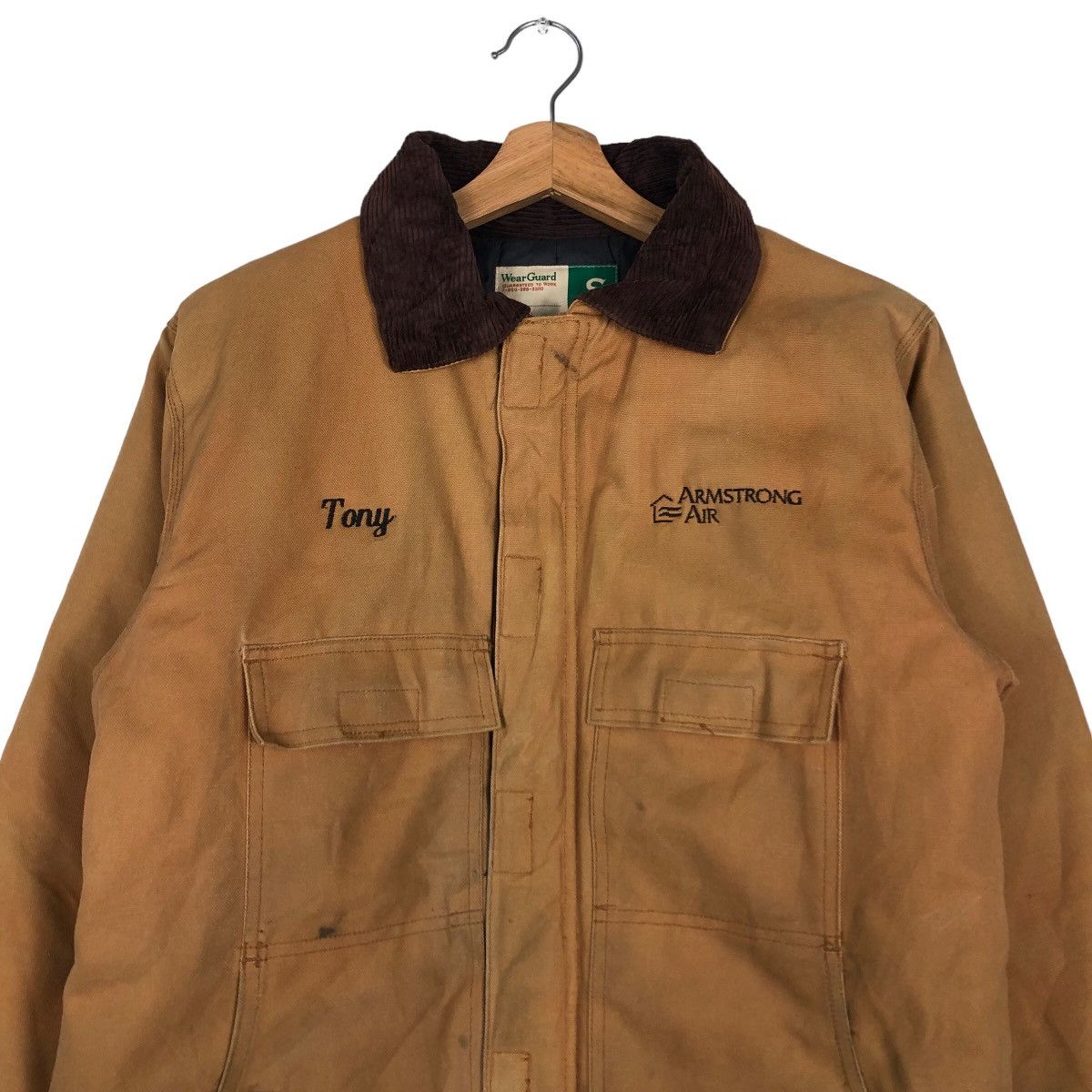 Garment Reproduction of Workers Vintage Wear Guard Chore Duck Canvas Bomber Jacket Carhartt Size US S / EU 44-46 / 1 - 3 Thumbnail
