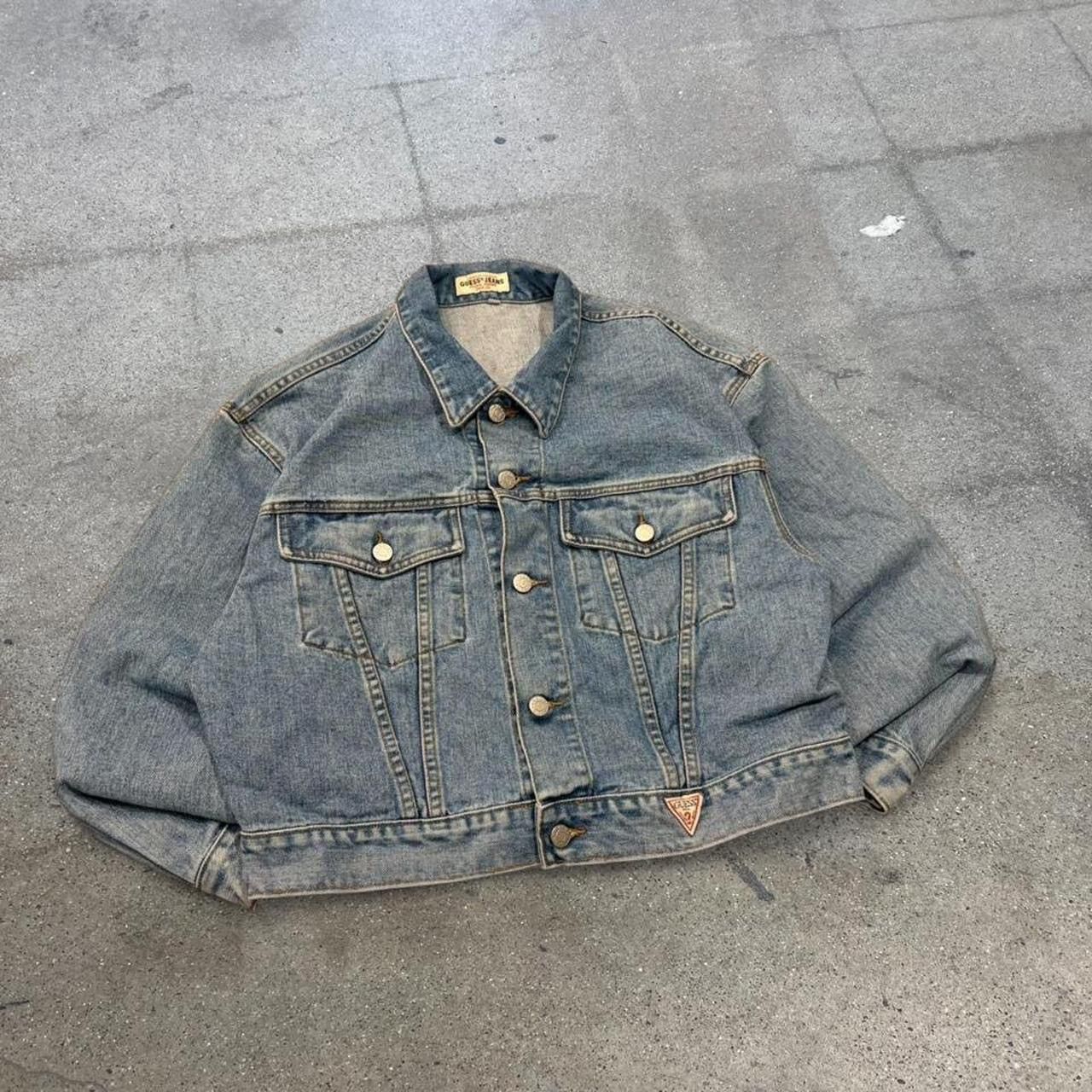 Guess 1990s Guess Jeans USA Made Boxy Short Denim Jacket size L Size US L / EU 52-54 / 3 - 1 Thumbnail