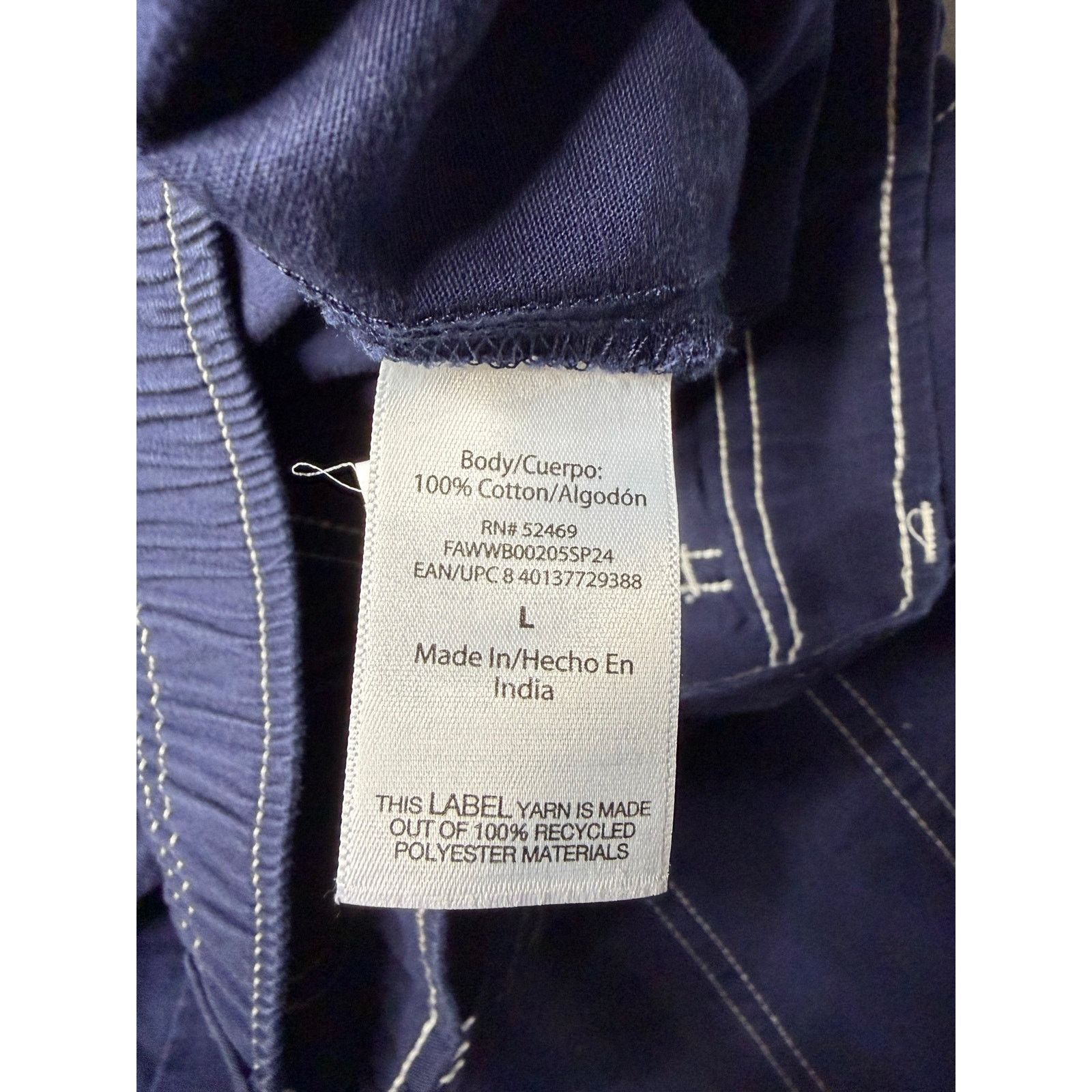 Other Free Assembly Women’s Navy Wide Leg Cargo Pants Contrast L Size 26" / US 2 / IT 38 - 4 Thumbnail