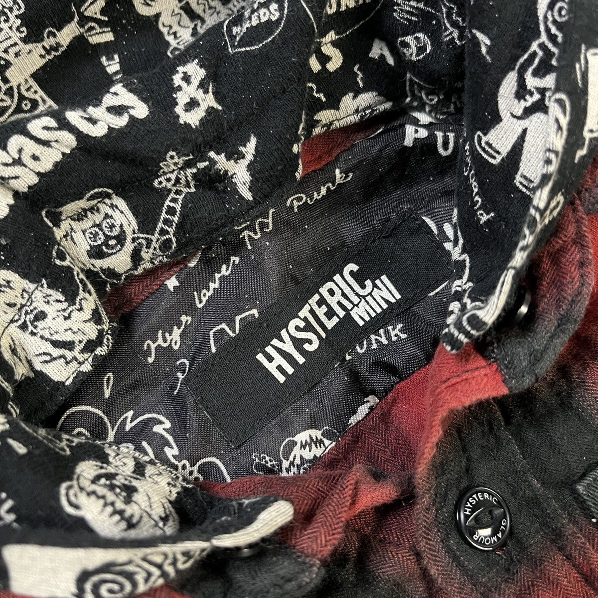 Hysteric Glamour Hysteric Mini NY Punk Style Hooded Flannel Size US XXS / EU 40 - 4 Thumbnail