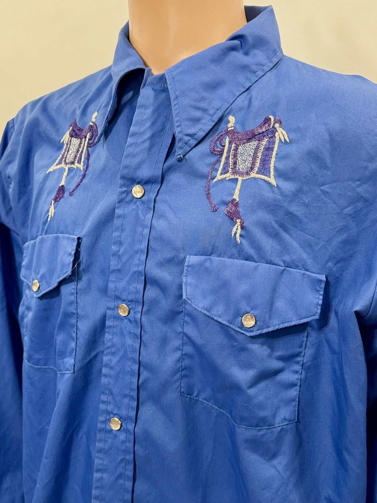 Vintage Vintage Embroidered Rock Star Snap Shirt Size US L / EU 52-54 / 3 - 3 Thumbnail