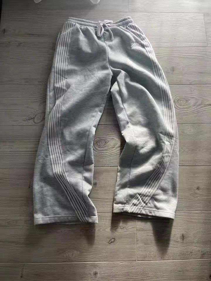 VIBE Hip Hop Elastic Waist Stripes Embroidery Baggy Sweatpants Size US 31 - 1 Thumbnail