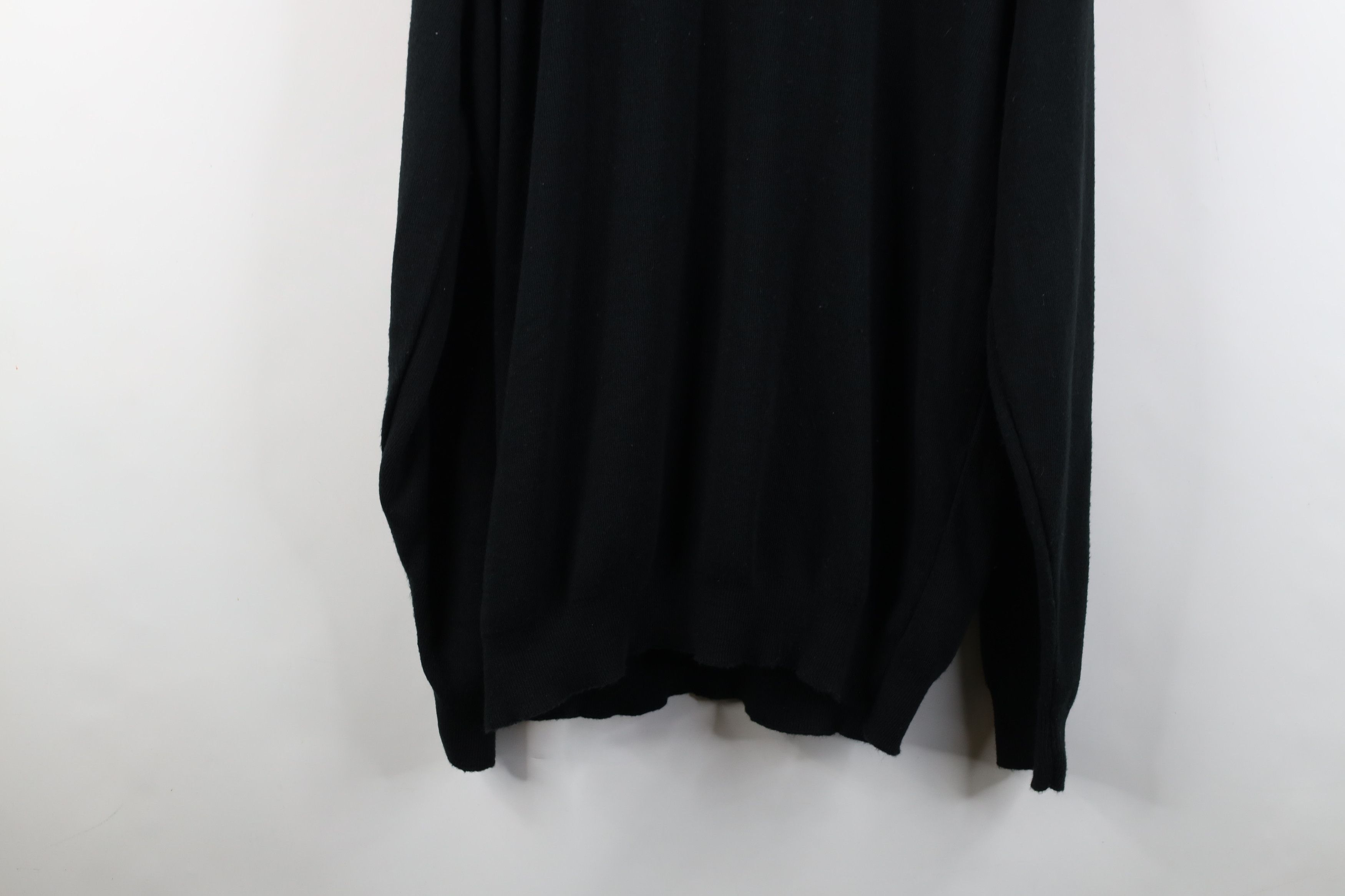 Vintage Vintage 90s Streetwear Blank Knit V-Neck Sweater Black USA Size US XXL / EU 58 / 5 - 9 Thumbnail