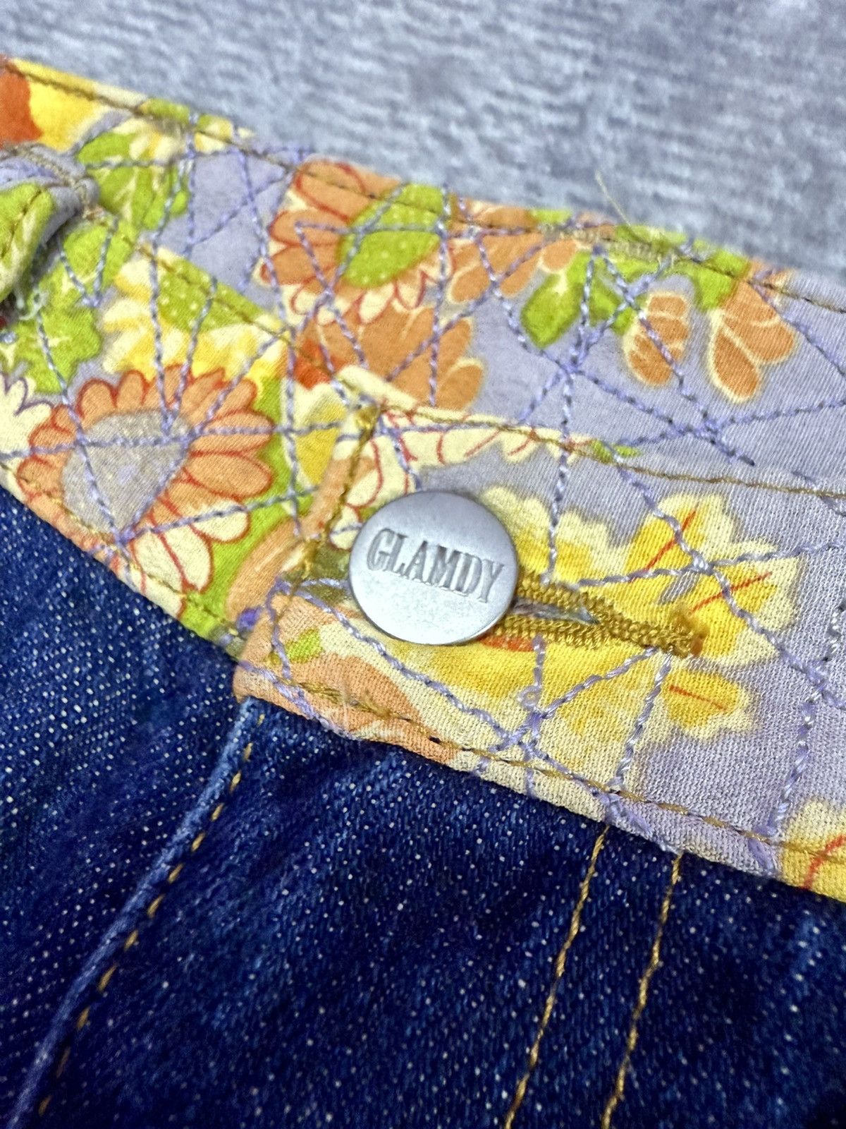 Hysteric Glamour GLAMDY Japan Boro Heavy Stitched Hybrid Flared Denim Jeans Size US 28 / EU 44 - 18 Thumbnail
