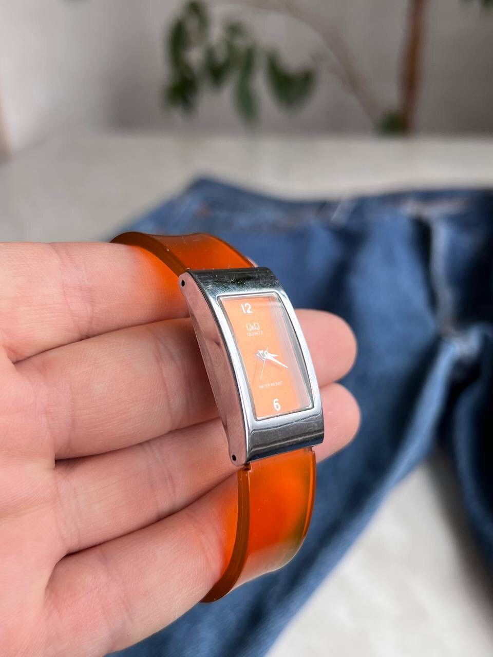 Japanese Brand × Vintage Vintage Japanese style futuristic Watch Q&Q Tank Orange Logo Size ONE SIZE - 3 Thumbnail