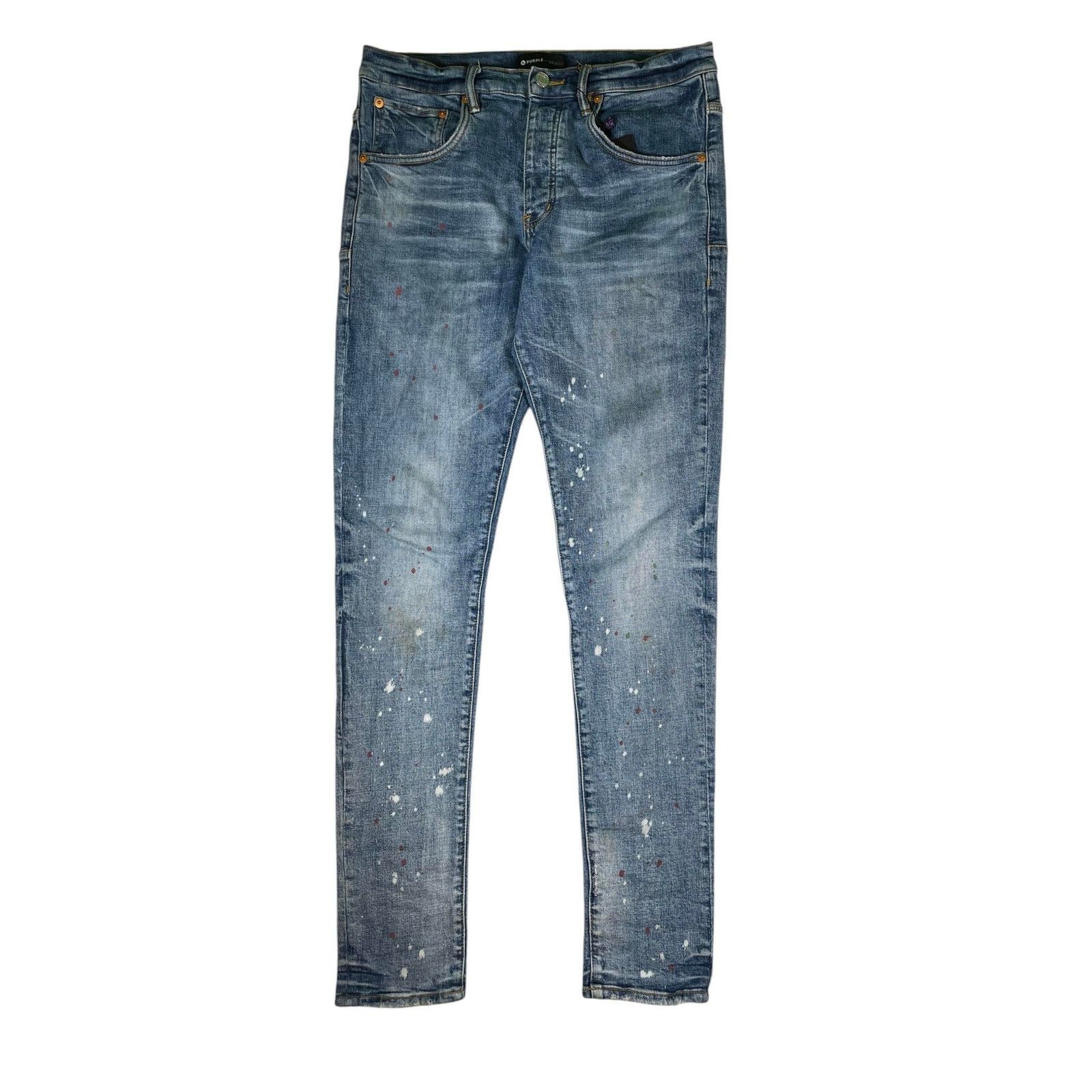 Purple Brand Purple Brand Splatter Light Wash Jeans Size US 32 / EU 48 - 1 Thumbnail