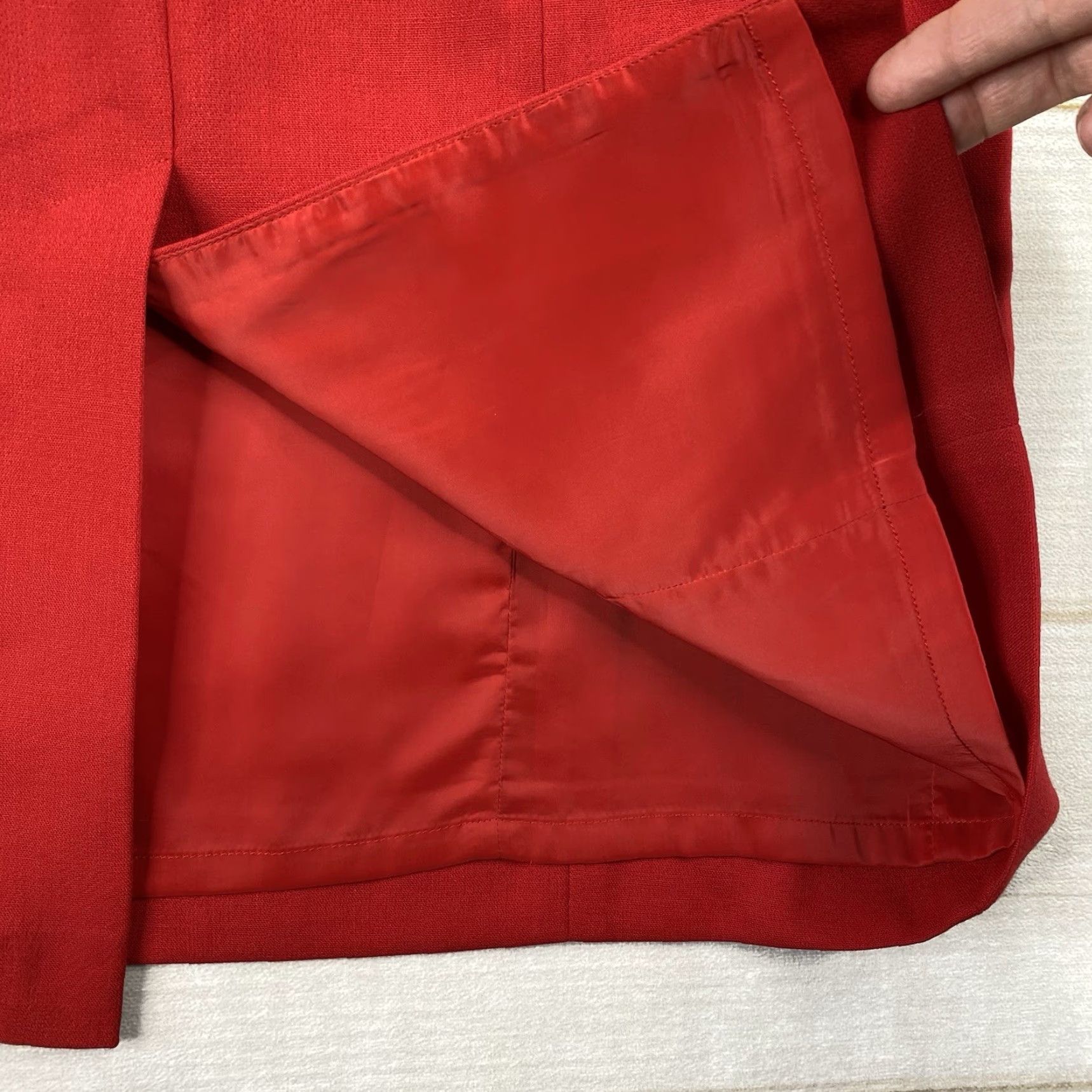 Talbots Talbots Skirt Womens 10 Red Straight Lined Stretch Back Slit Midi Classic NWT Size 32" / US 10 / IT 46 - 4 Thumbnail