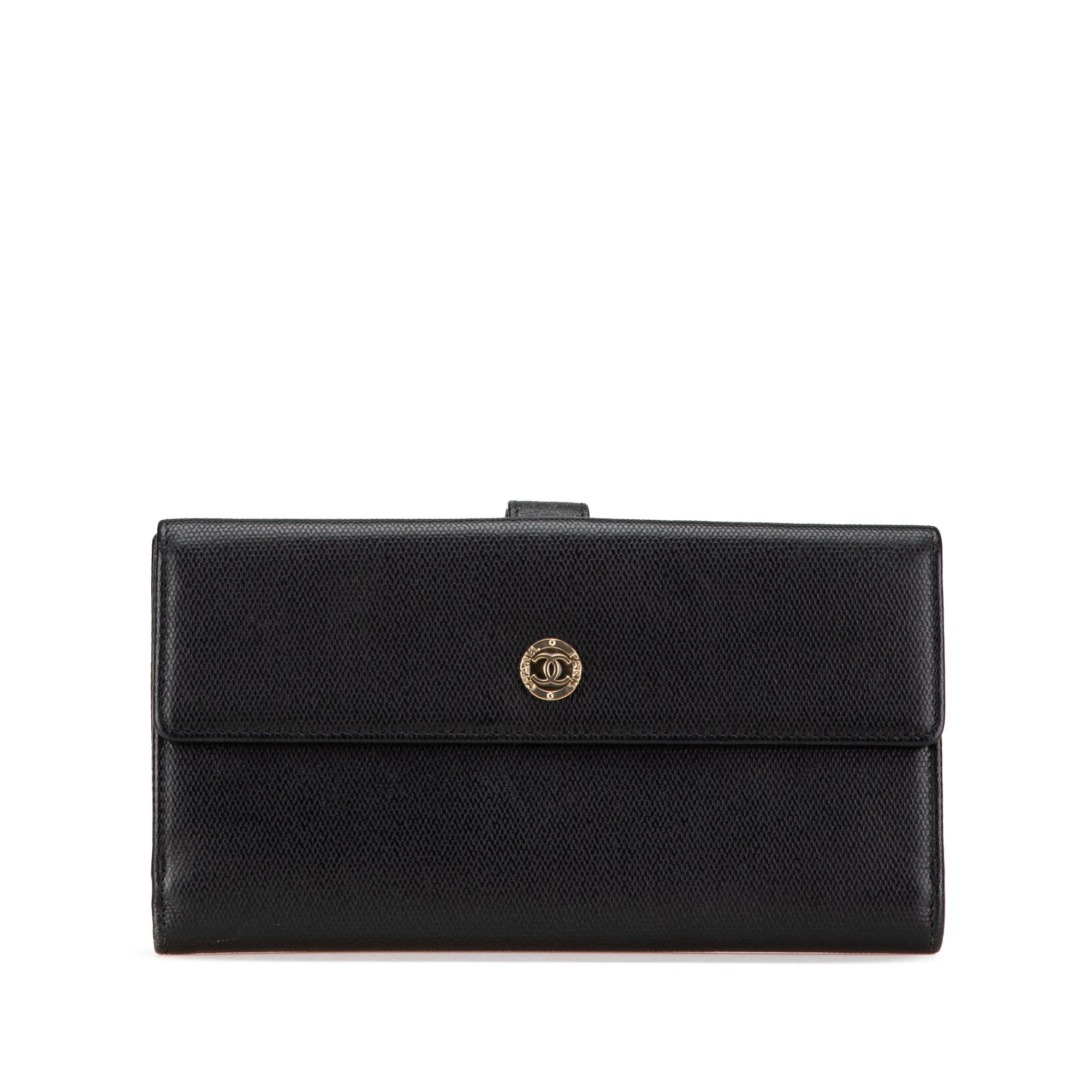 Chanel Chanel Calfskin CC Long Wallet Black Size ONE SIZE - 1 Thumbnail