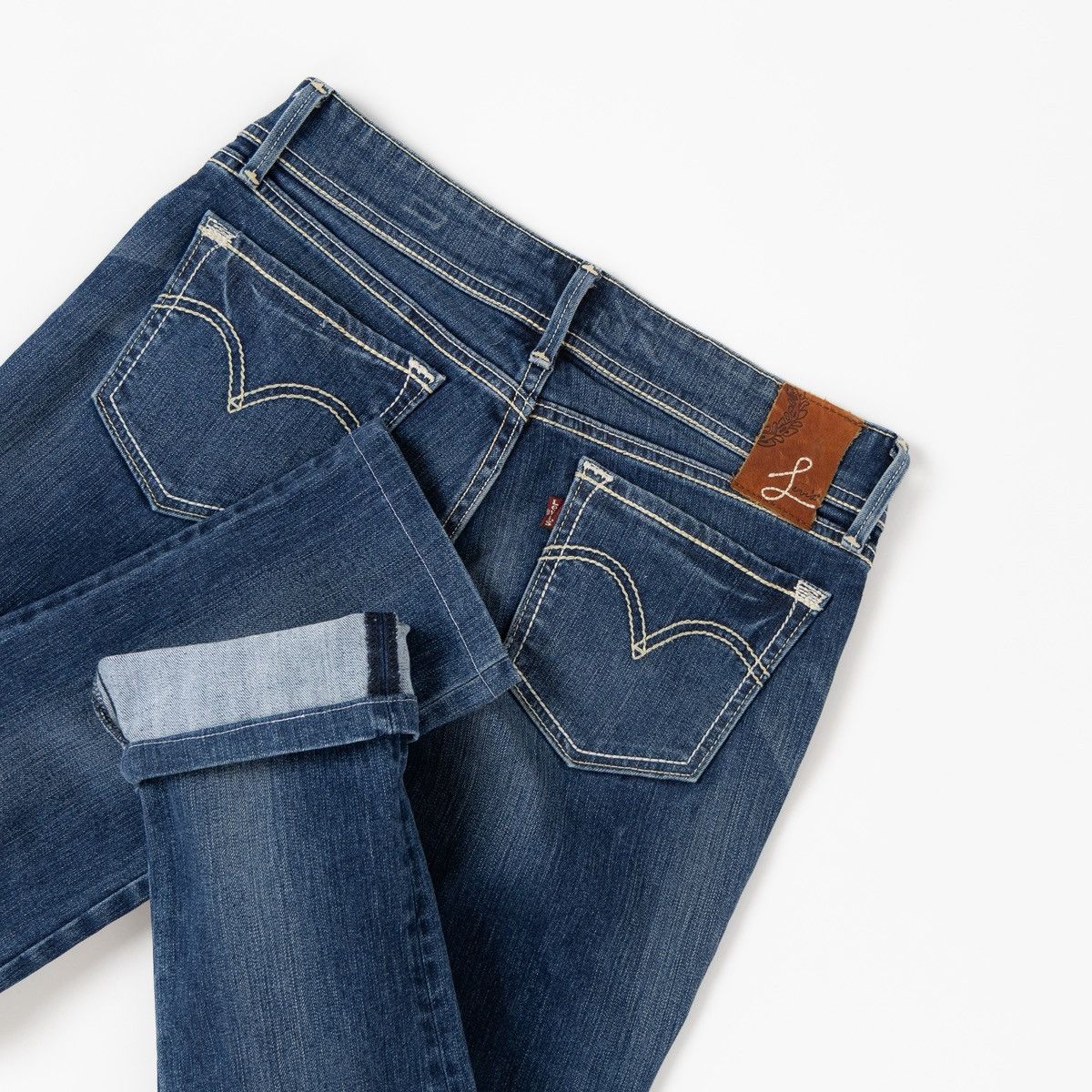 Levi's Vintage Clothing Levis Womens Blue Jeans Vintage Y2K Wash Straight Leg Denim Size 27" / US 4 / IT 40 - 4 Thumbnail