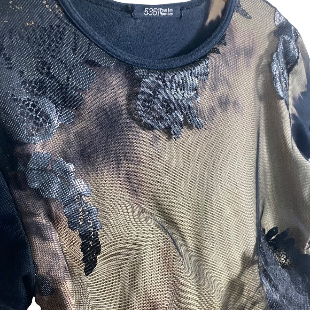 5351 POUR LES HOMMES × Vintage Vintage 5351 Pour Les Homme Mesh Tshirt Tie Dye S Size Size S / US 4 / IT 40 - 5 Thumbnail