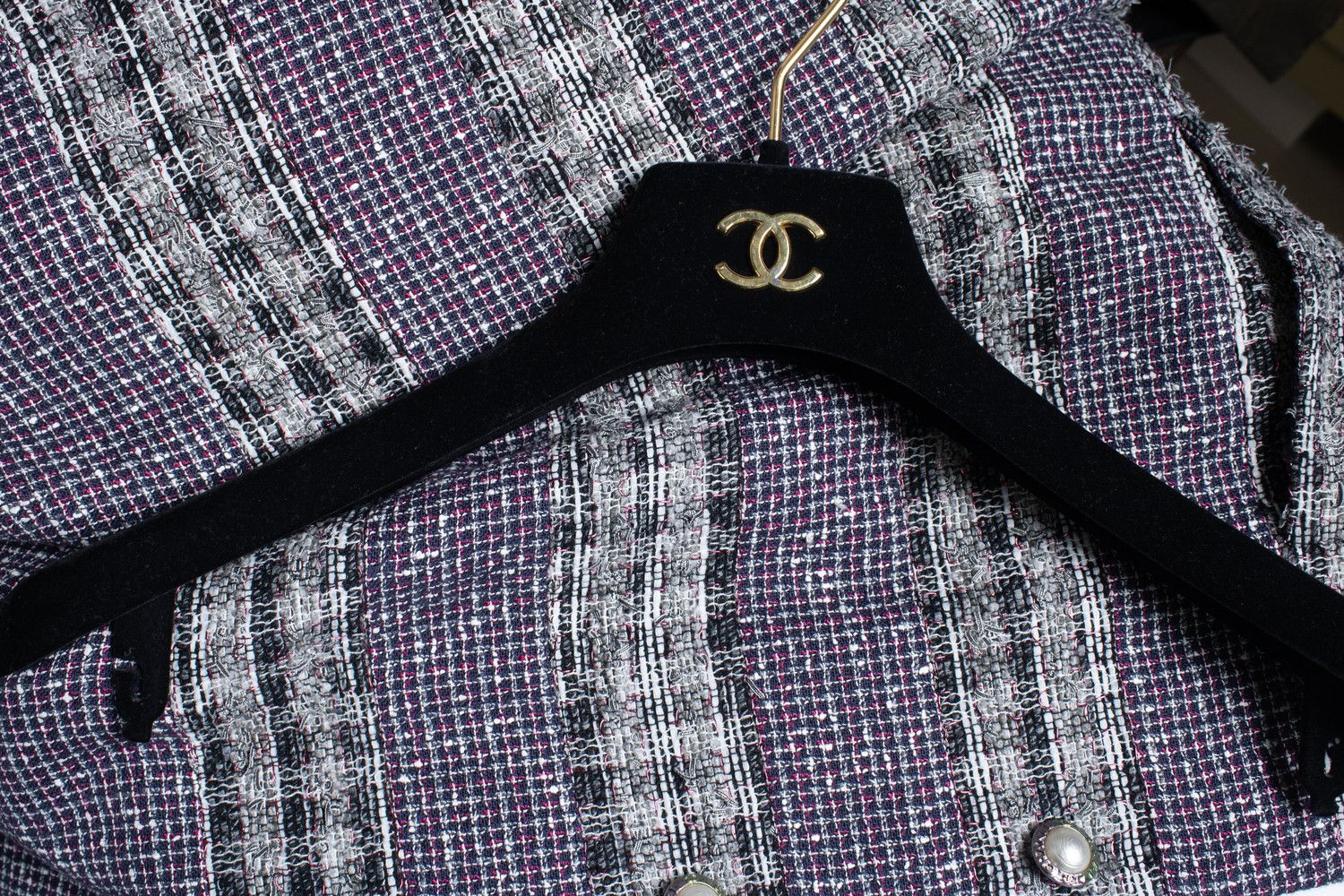 Chanel Chanel, purple tweed blazer with lurex Size L / US 10 / IT 46 - 5 Thumbnail