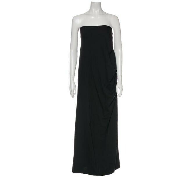 image of St John Couture NWT $1200 St. John Couture 2 Maxi Dress Caviar Full Length S in Black, Women's (Siz