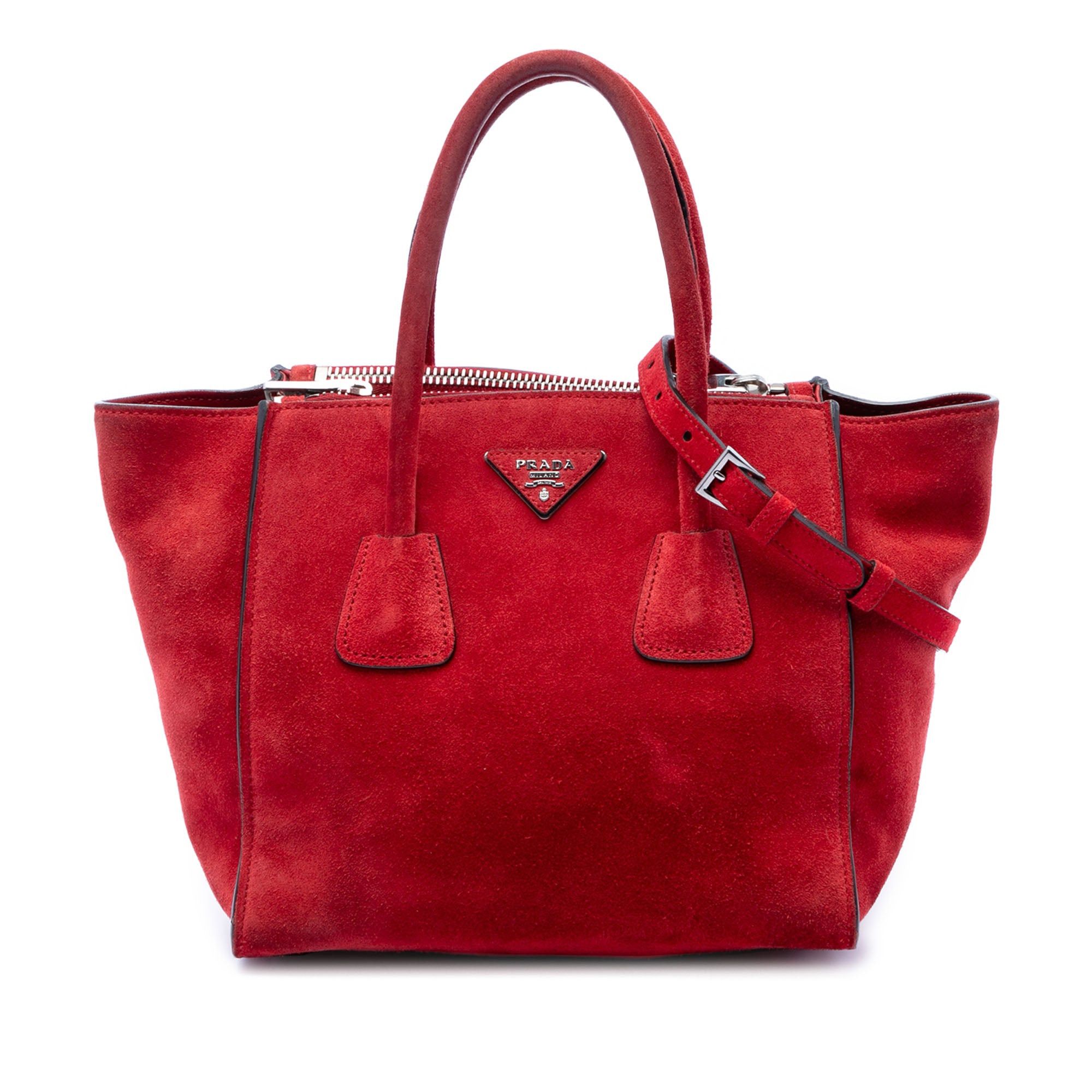 Prada Small Scamosciato Twin Pocket Satchel Size ONE SIZE - 1 Thumbnail
