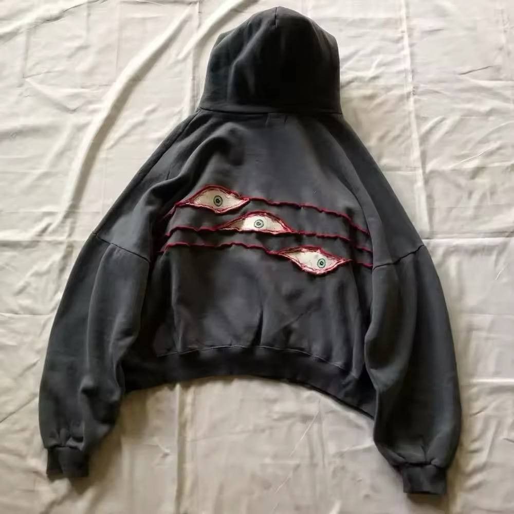 Japanese Brand × Vintage gothic patchwork hoodie. Size US L / EU 52-54 / 3 - 2 Thumbnail