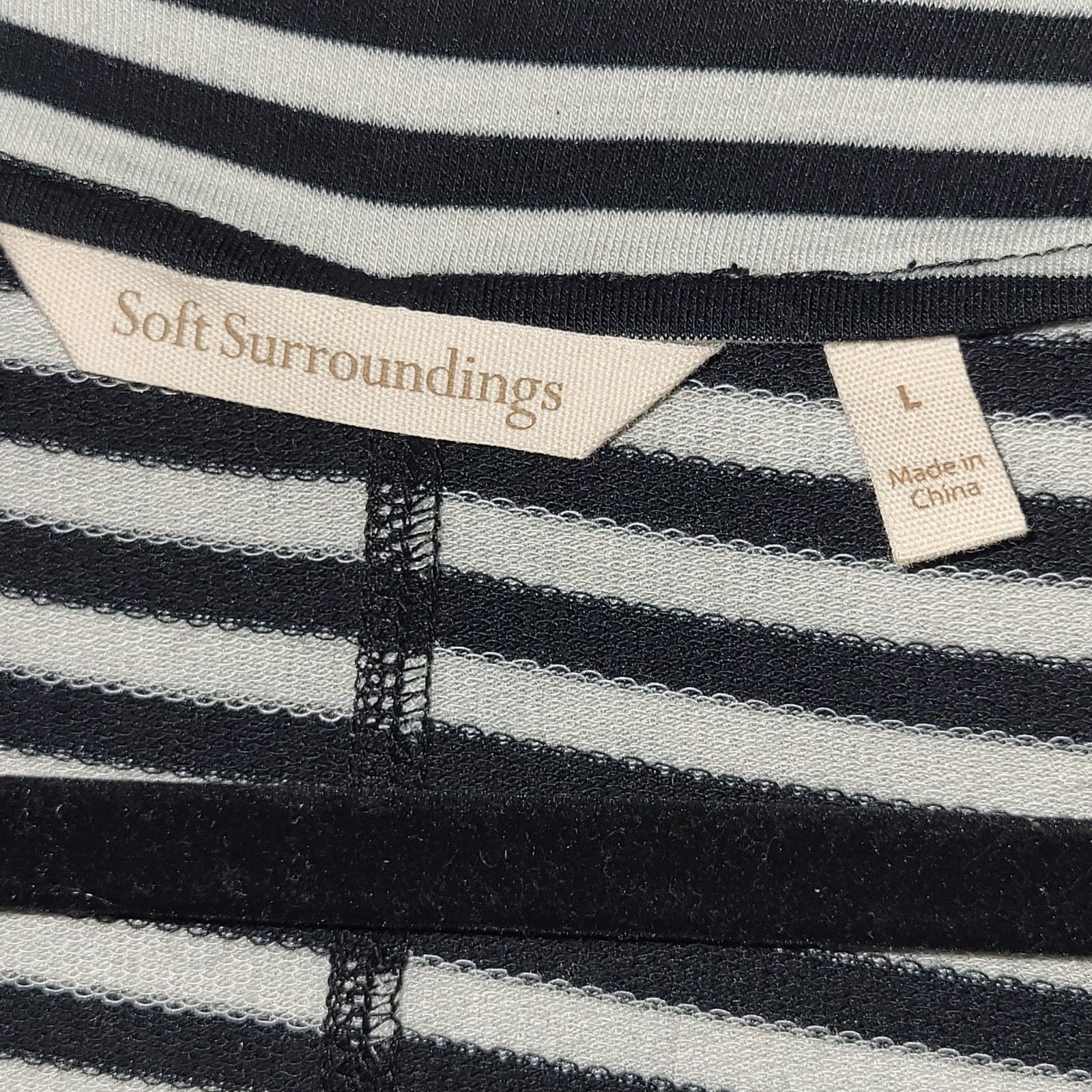 & Other Stories SOFT SURROUNDINGS Striped Zip Front Tunic Jacket - Size L Size L / US 10 / IT 46 - 2 Thumbnail