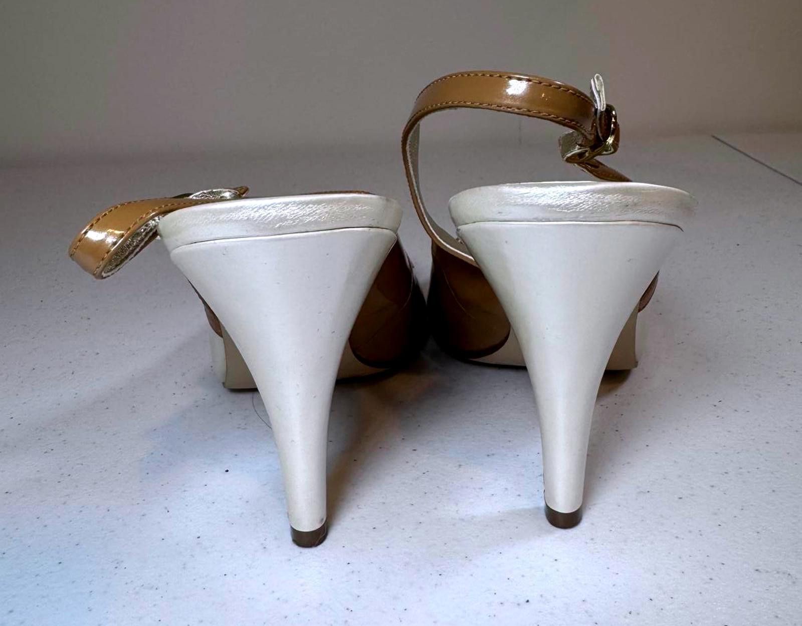 Bcbgmaxazria Stylish BCBG Peep-Toe Slingback Heels Size US 10 / IT 40 - 3 Thumbnail