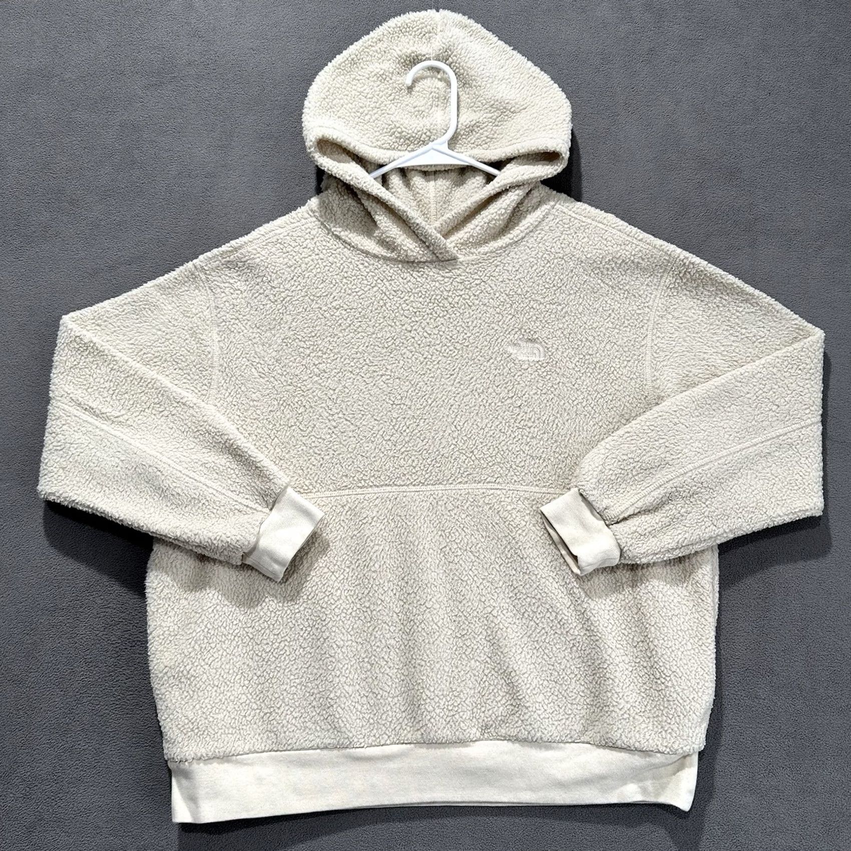 The North Face The North Face Hoodie Womens XL Beige Cream Sherpa Fleece NF0AQO1 EUC Size XL / US 12-14 / IT 48-50 - 2 Thumbnail