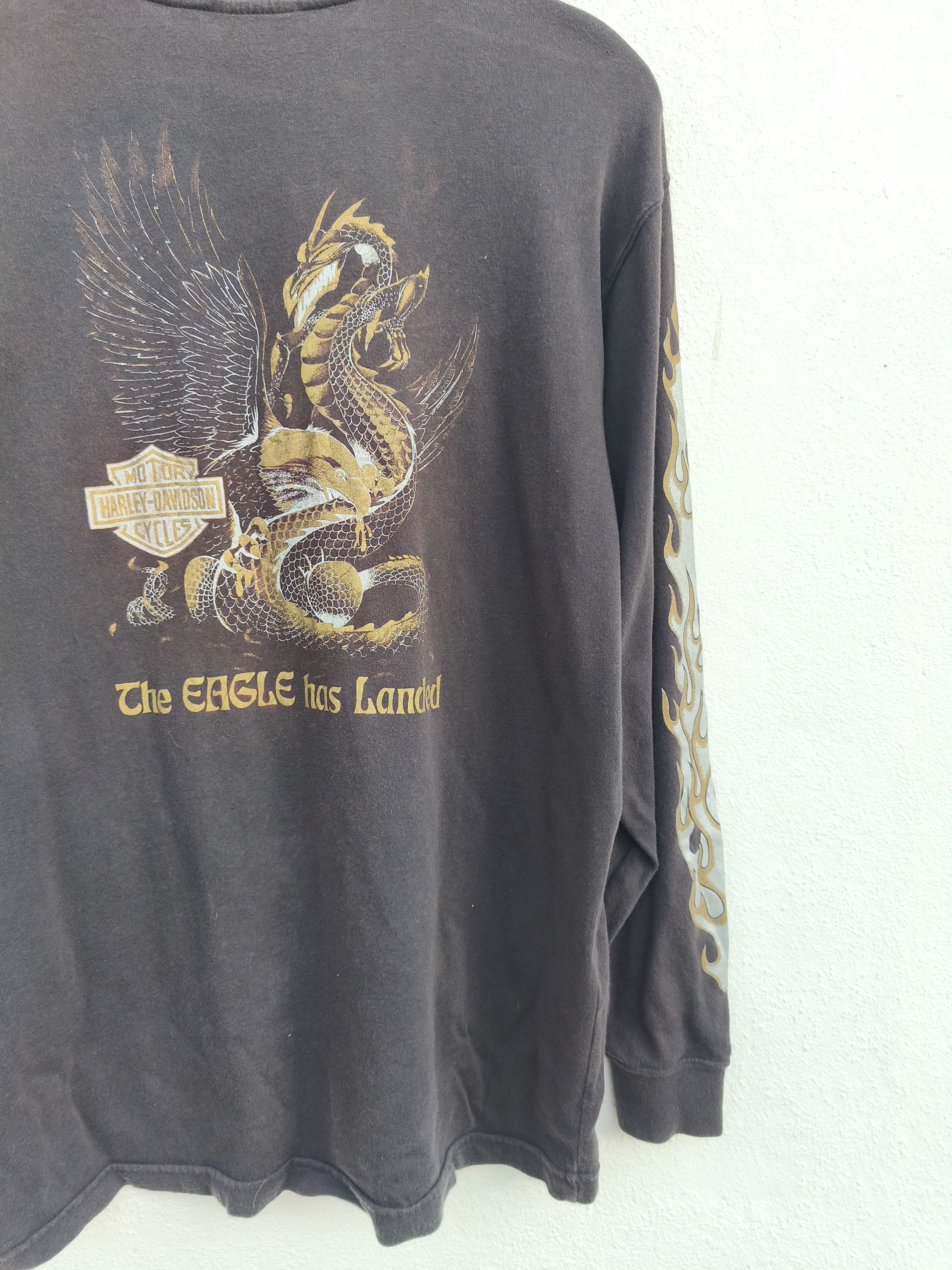 Harley Davidson Vintage 90s Vintage Harley Davidson t shirt Eagles Dragon Size US M / EU 48-50 / 2 - 3 Thumbnail