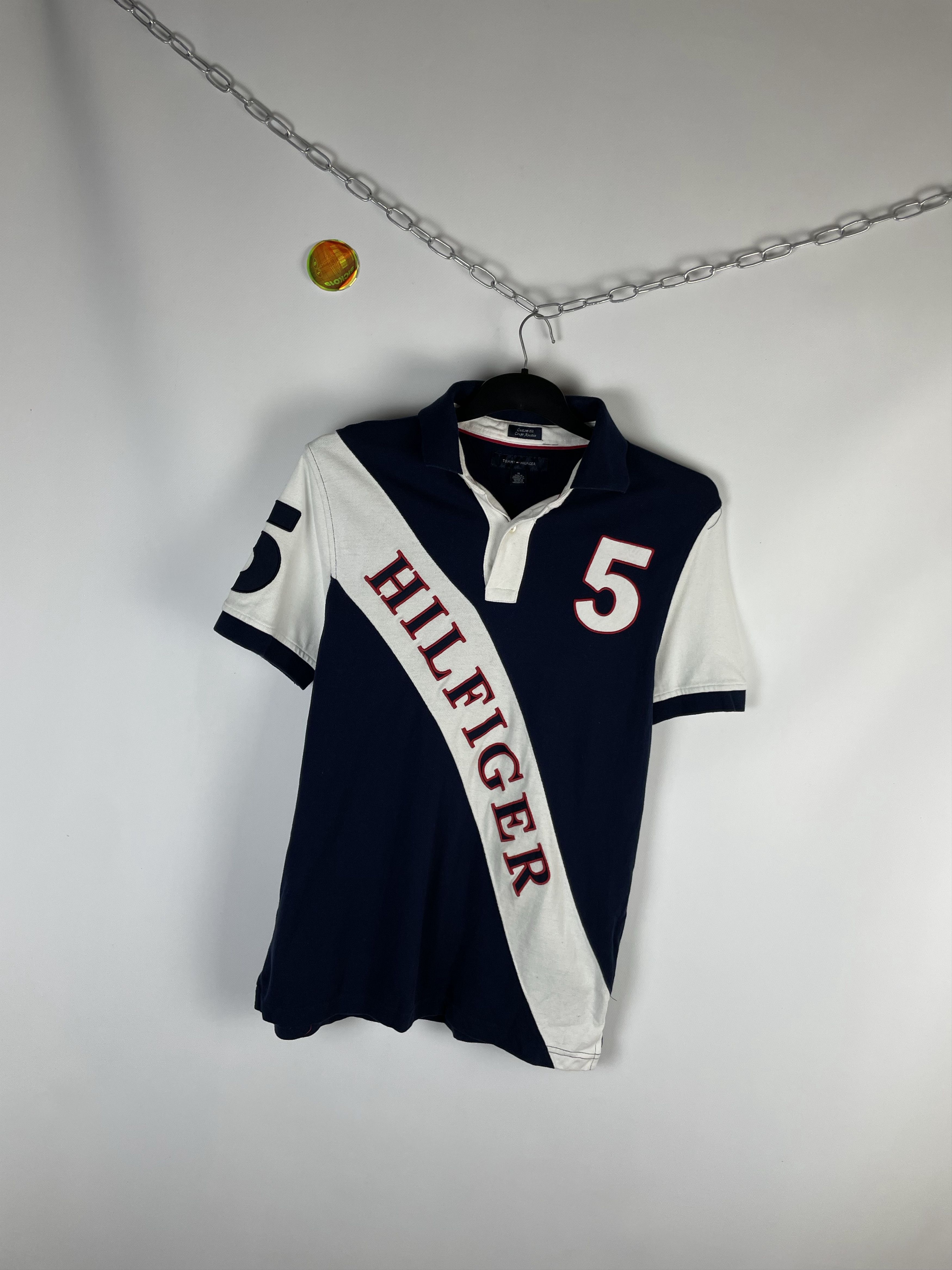 Tommy Hilfiger Vintage Tommy Hilfiger Polo T Shirt Rugby Big Logo 90s Size US M / EU 48-50 / 2 - 2 Thumbnail