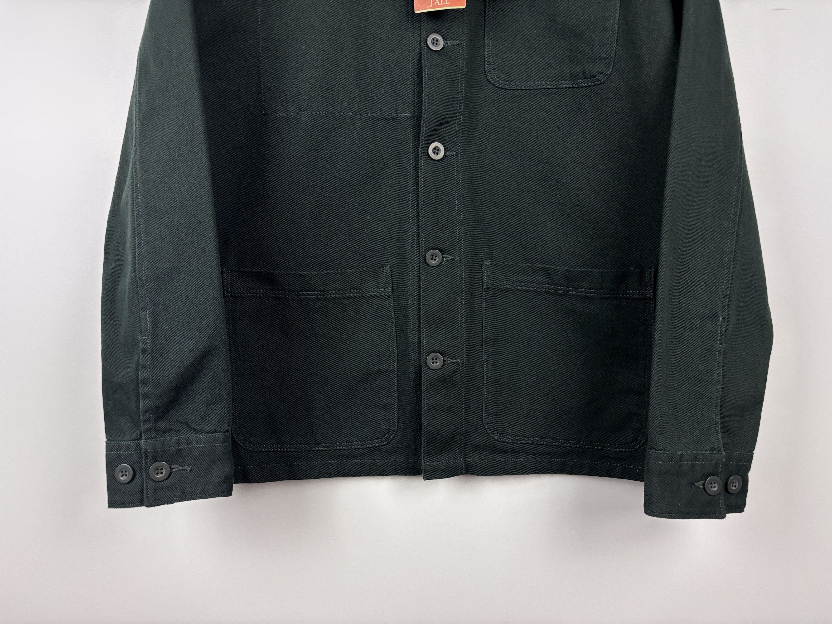 FatFace Mens Fat Face Chore Overshirt Denim Jacket Green Dark Size L Size US L / EU 52-54 / 3 - 3 Thumbnail
