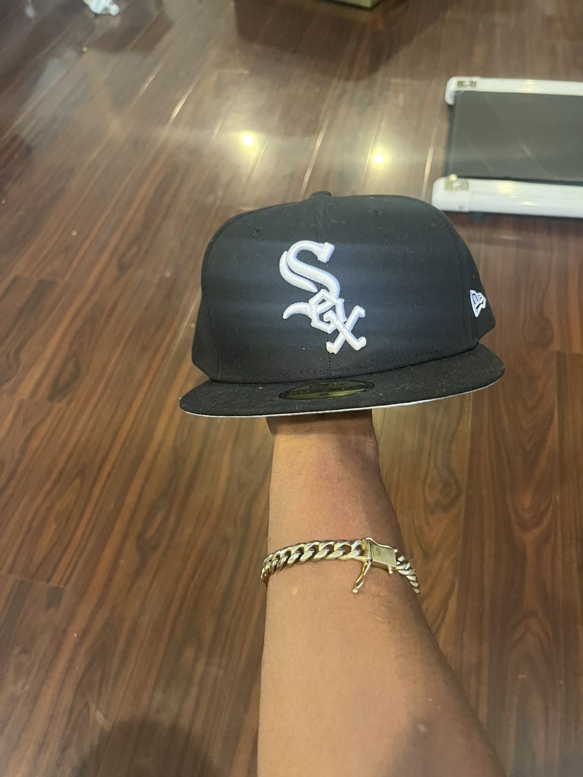 New Era Chicago White Sox black New Era cap Size 38 - 2 Thumbnail