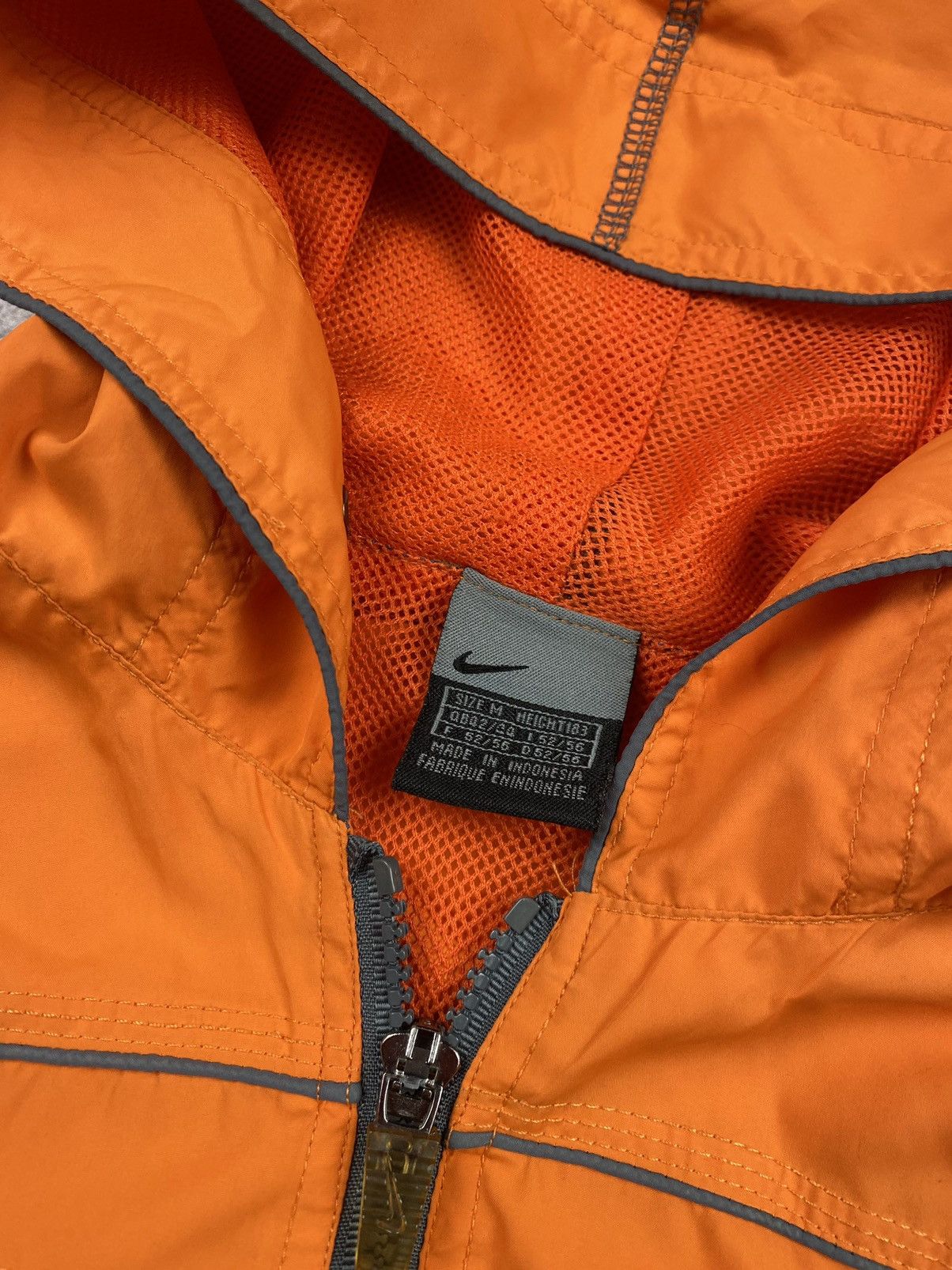 Nike × Vintage Crazy Vintage 90s Nike Windbreaker Rain Zip Up Jacket Orange Size US M / EU 48-50 / 2 - 5 Thumbnail