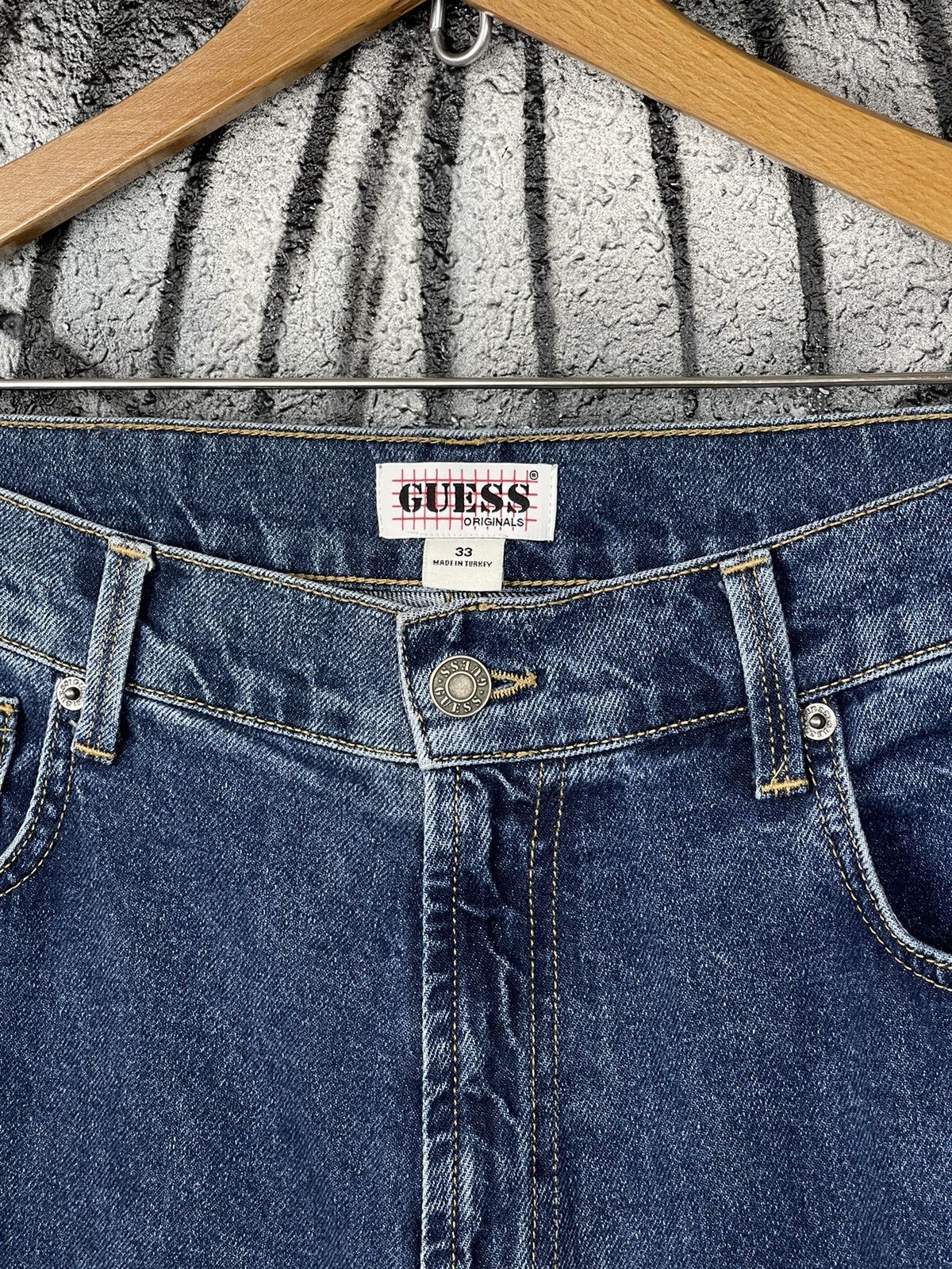 Guess Guess Vintage Washed Denim Relaxed Baggy Jeans Men’s Size 33 Size US 33 - 7 Thumbnail
