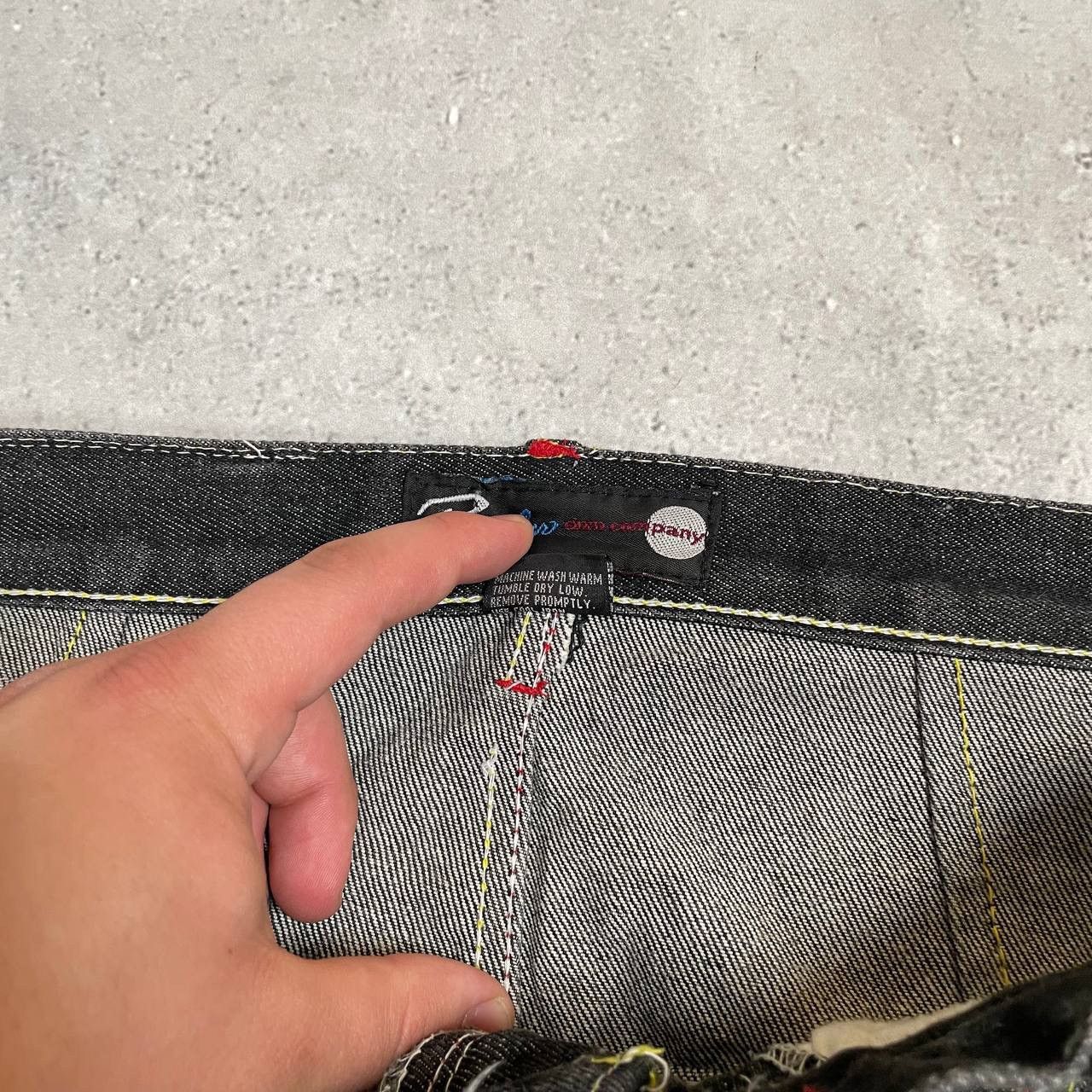 Japanese Brand × Vintage Vintage 2000s Raw Blue Rap Hip Hop Jeans Gray Size 34 Size US 34 / EU 50 - 10 Thumbnail