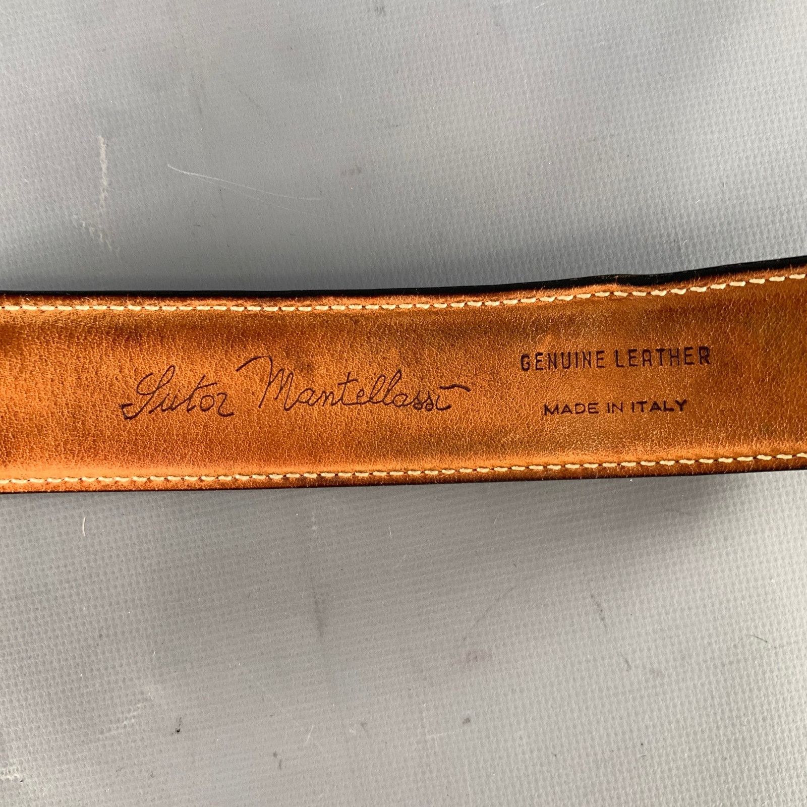 Sutor Mantellassi SUTOR MANTELLASSI Size 38 Black Solid Leather Belt Size 38 - 5 Thumbnail