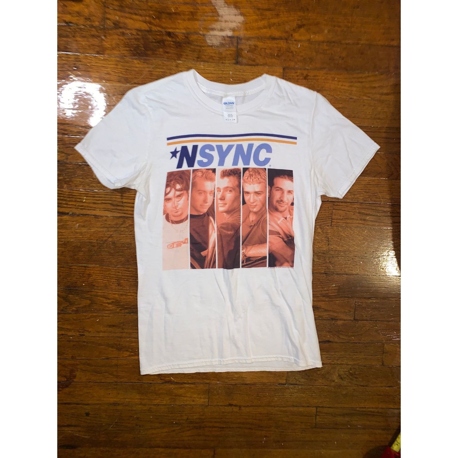 Band Tees × Gildan NSYNC Album Cover T Shirt White Small Y2K Pop Graphic Tee Size US S / EU 44-46 / 1 - 2 Thumbnail