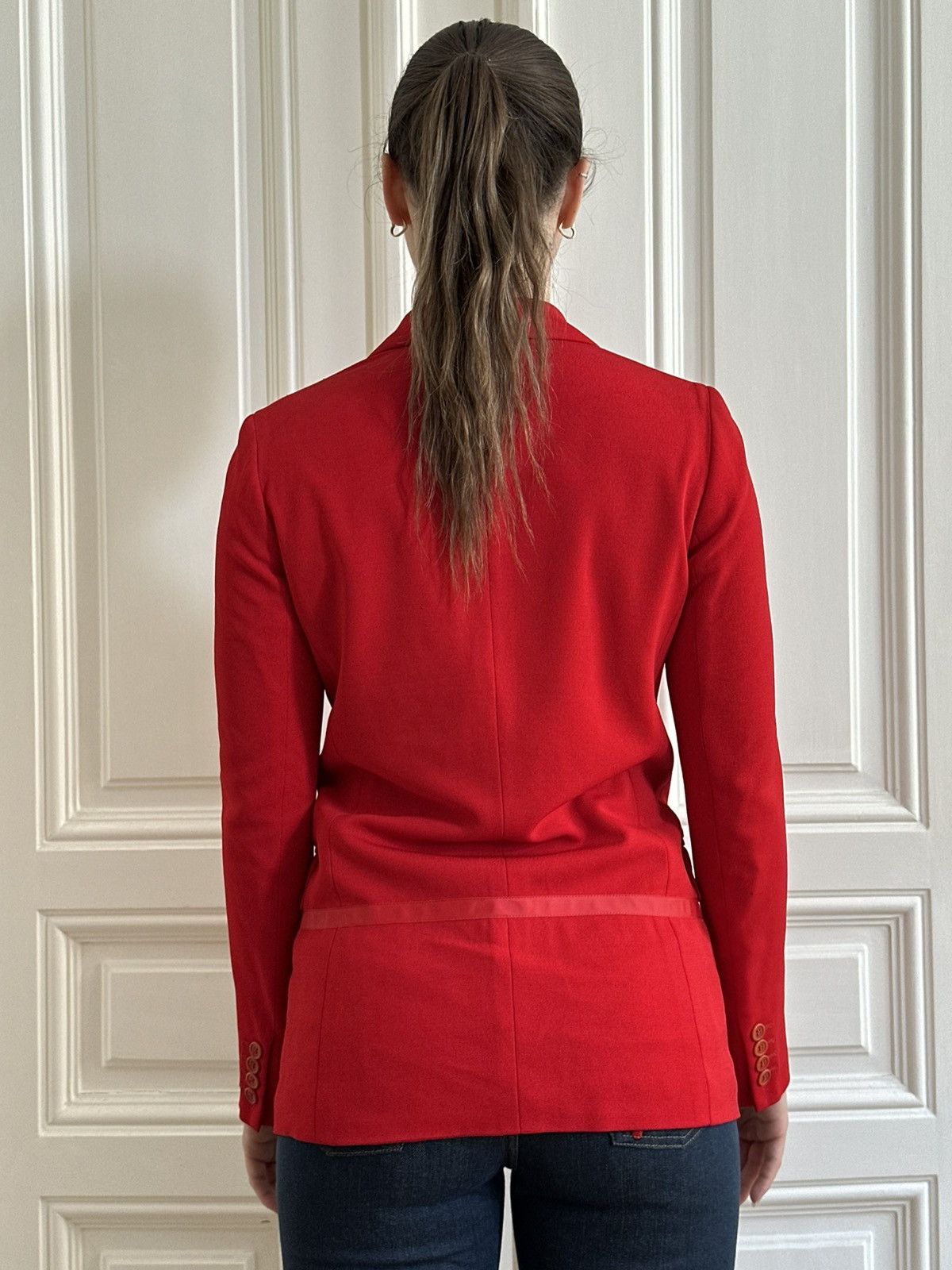 Helmut Lang Helmut Lang 1990s Runway Rare Archive Red Classic Blazer Size M / US 6-8 / IT 42-44 - 6 Thumbnail