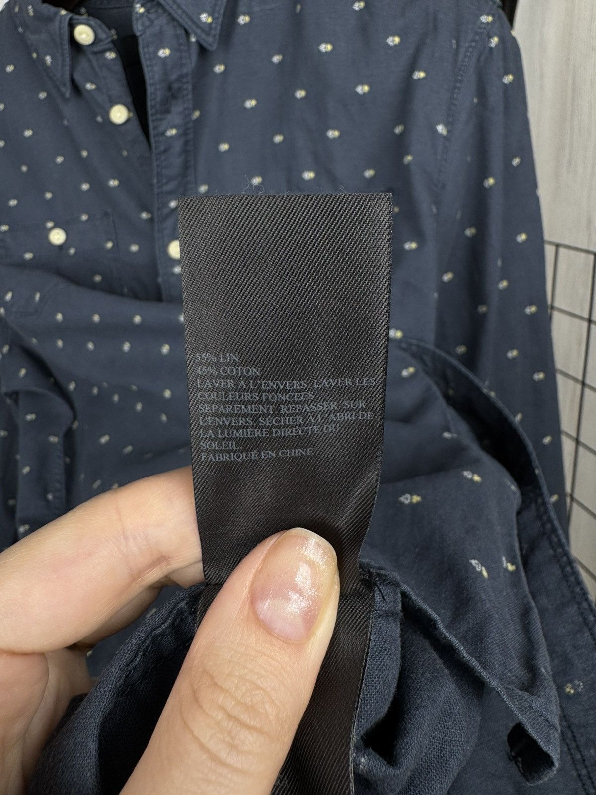 Allsaints Allsaints Casual Shirt Blue Alnico Long Sleeve Linen Cotton Size US L / EU 52-54 / 3 - 11 Thumbnail