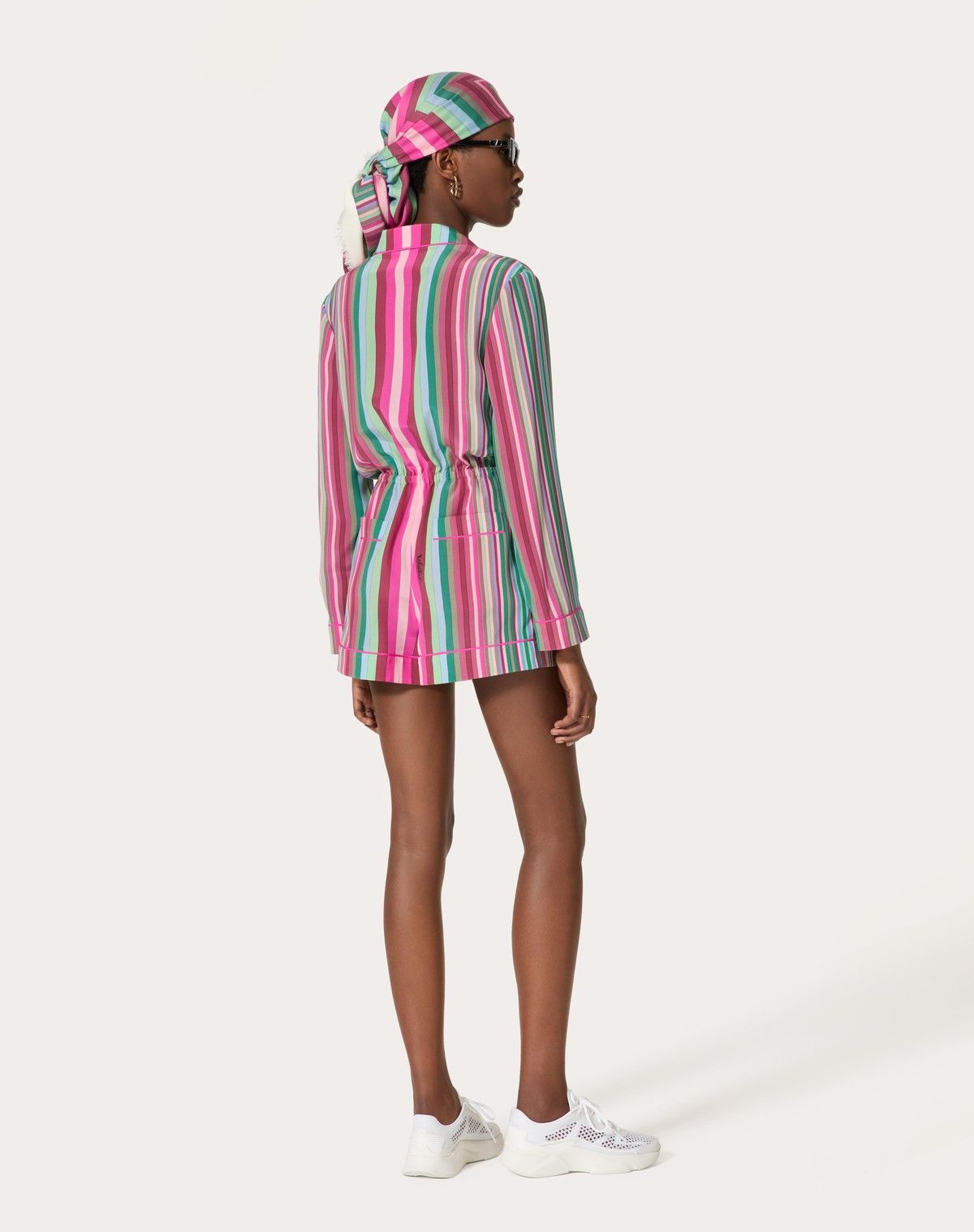 Valentino o1s1wg110525 Silk Jumpsuit in Multicolor Size 26" / US 2 / IT 38 - 4 Thumbnail
