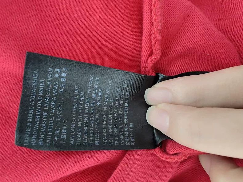 Balenciaga Red Crown Round Neck Short Sleeve