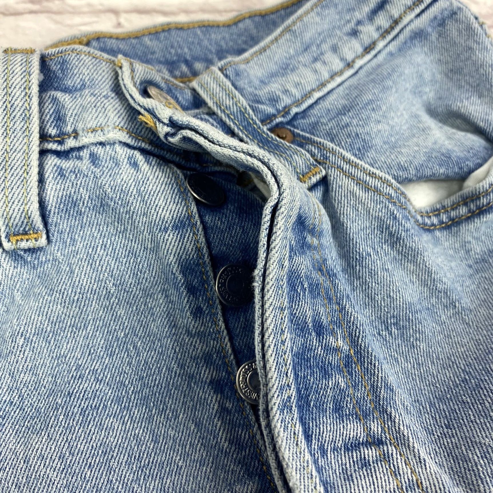 Levi's Levi's 501 Jeans Mens 26x26 Blue Denim Button Fly Straight Leg Premium 501 S Size US 26 / EU 42 - 4 Thumbnail