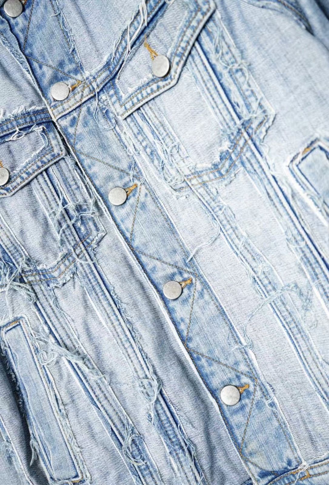 Maison Margiela Maison Margiela × HM Distressed Denim Jacket Size US S / EU 44-46 / 1 - 6 Thumbnail