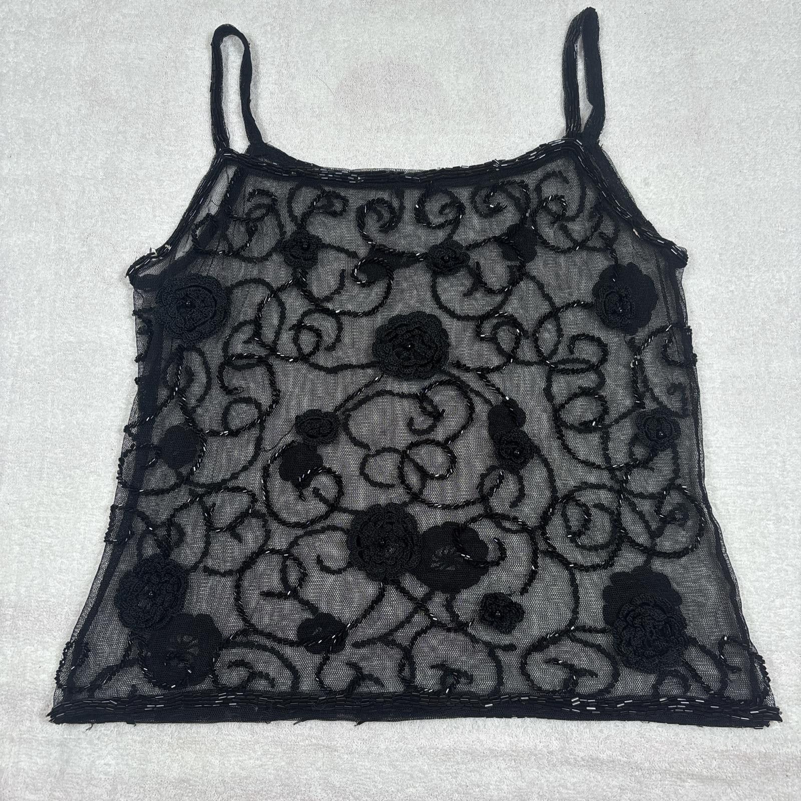 Other vintage euro beaded mesh tank top Size M / US 6-8 / IT 42-44 - 2 Thumbnail