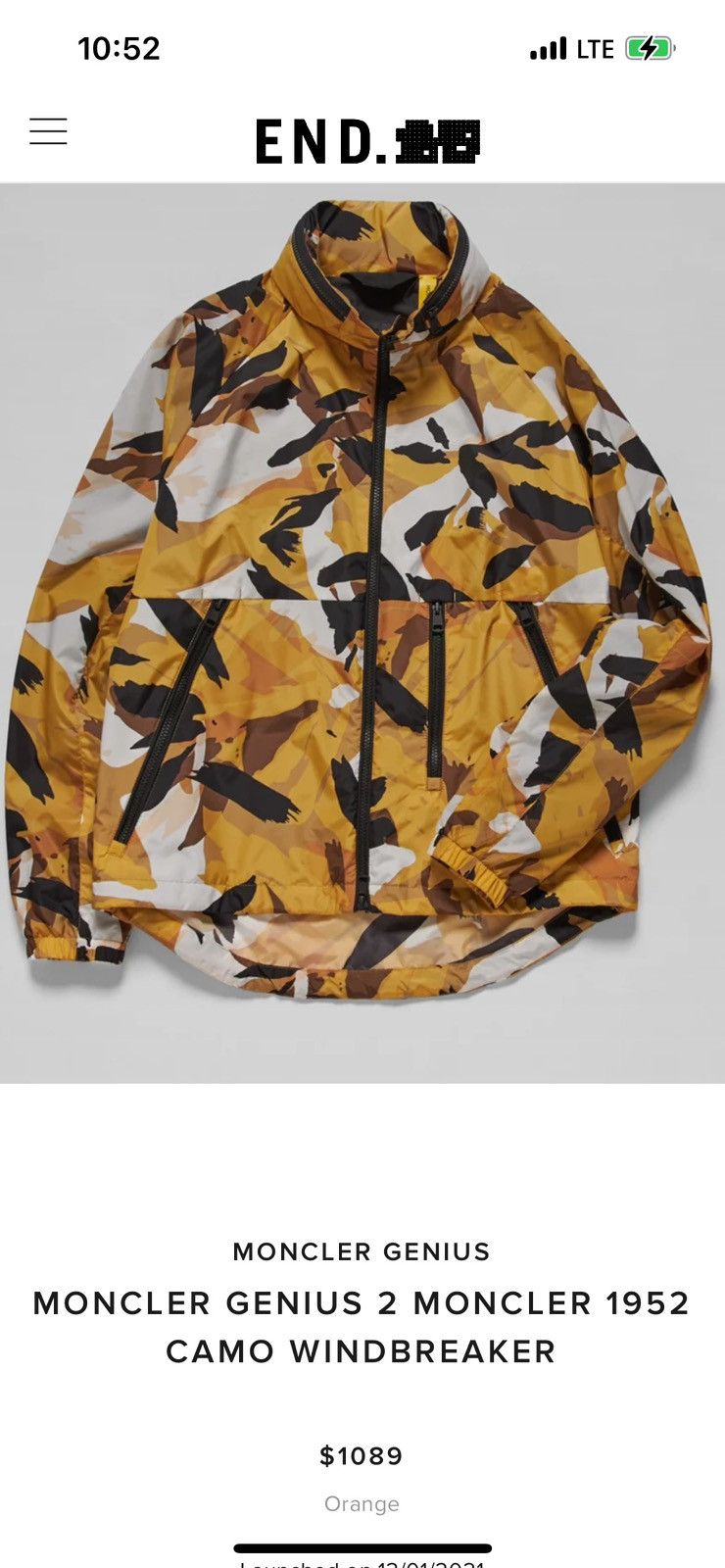 Moncler Genius MONCLER GENIUS 2 MONCLER 1952 CAMO WINDBREAKER Size US M / EU 48-50 / 2 - 9 Thumbnail