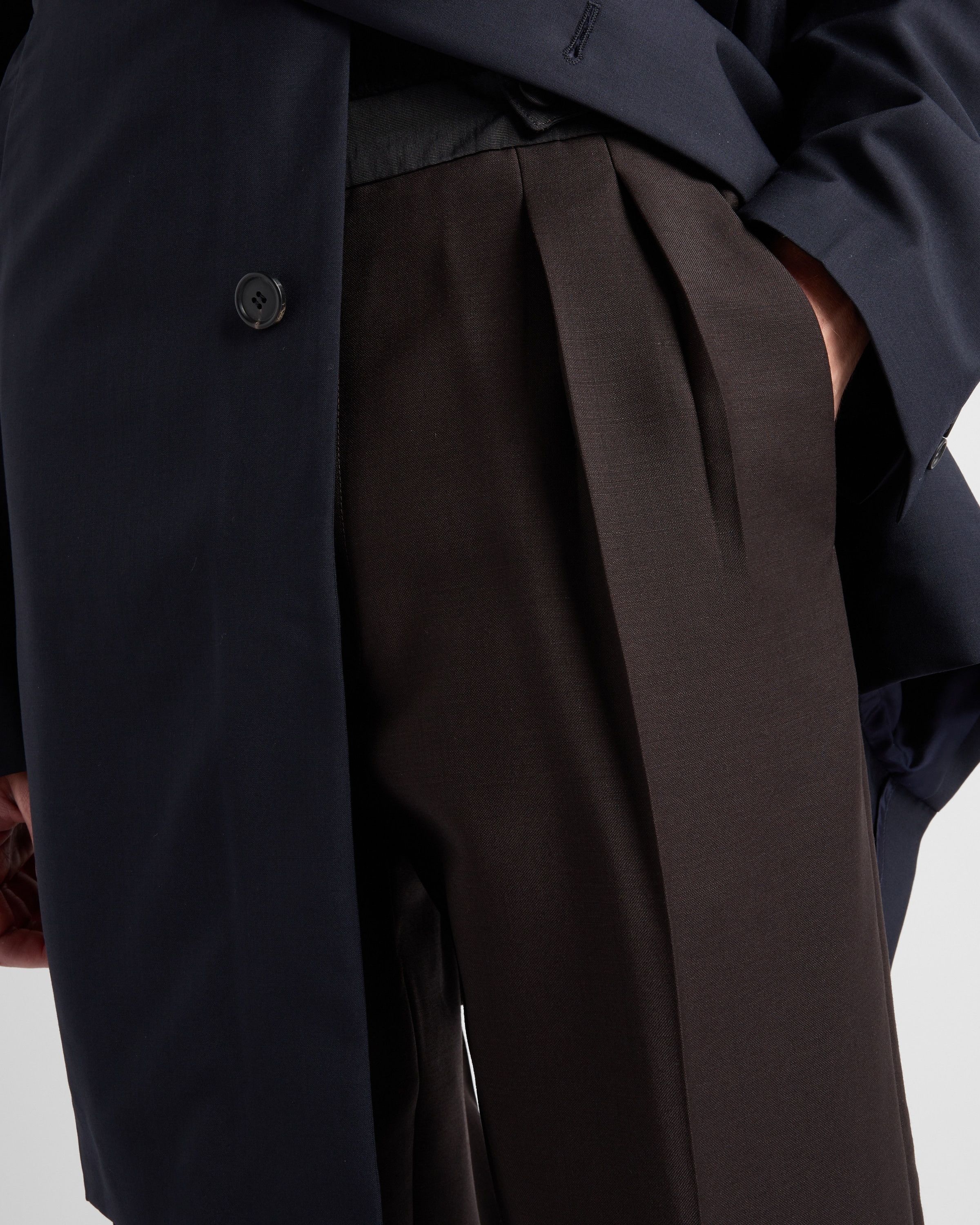 Prada o1bcso1str1025 Mohair Wool Trousers in Brown Size US 36 / EU 52 - 3 Thumbnail