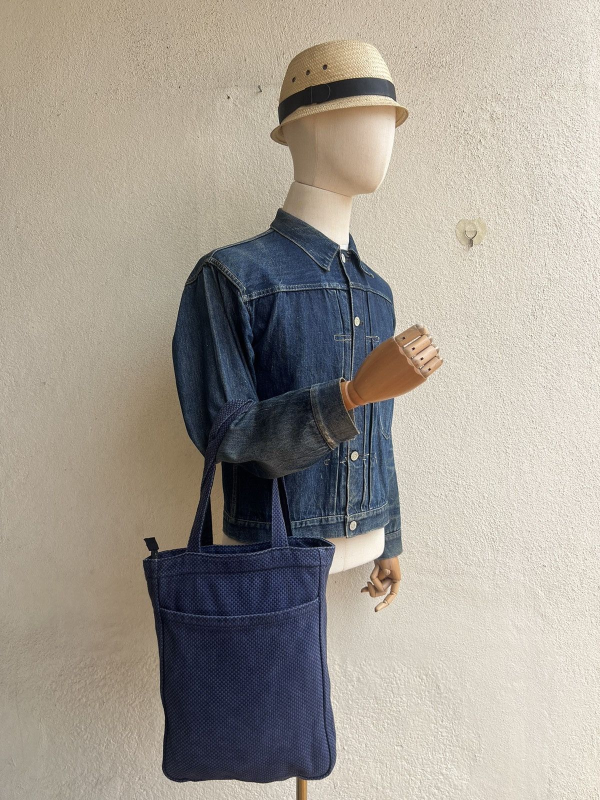 Indigo United Bees Japan Fade Sashiko Kendo Indigo Mini Tote Bag Size ONE SIZE - 6 Thumbnail